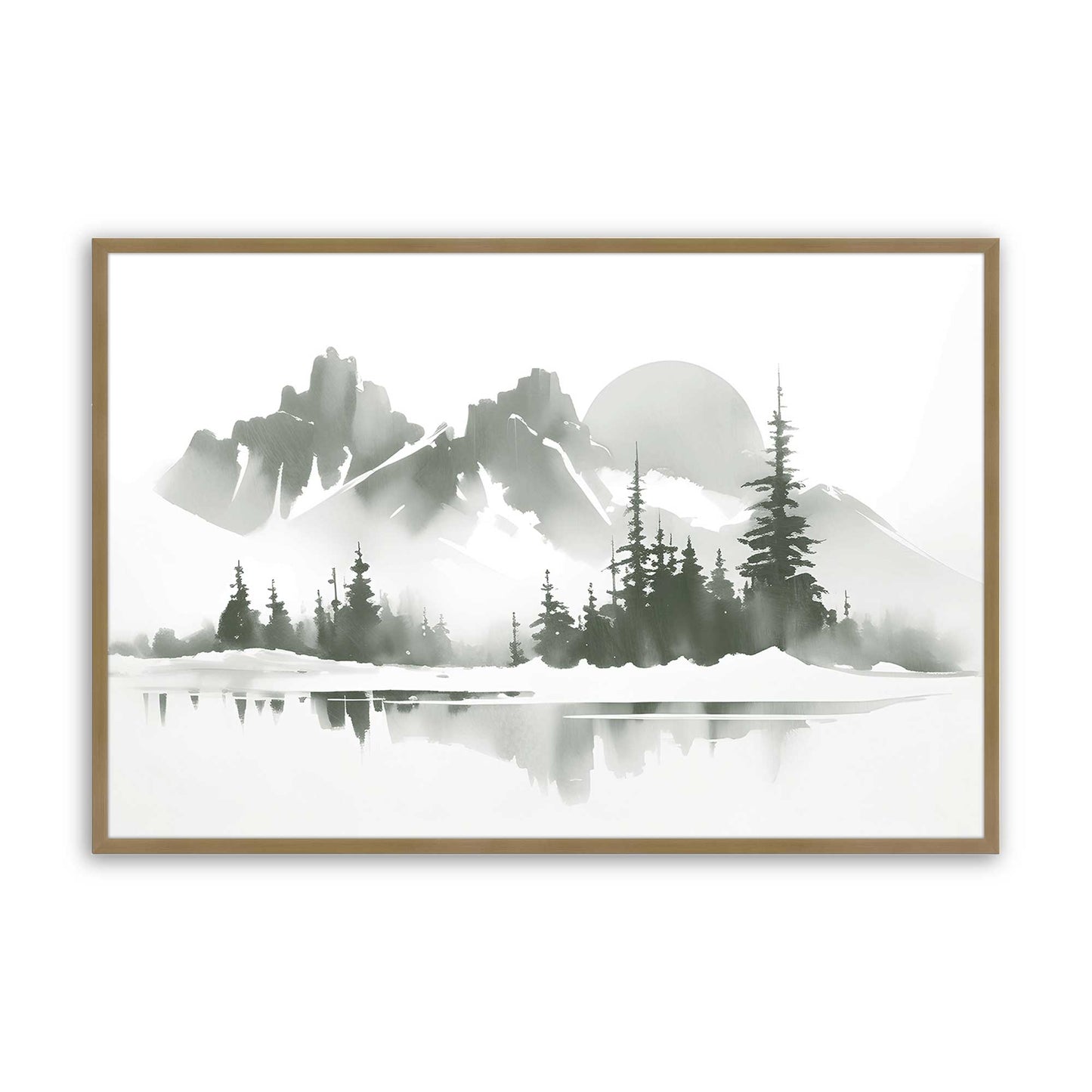 [Color:Brushed Gold], Picture of art in a Brushed Gold frame