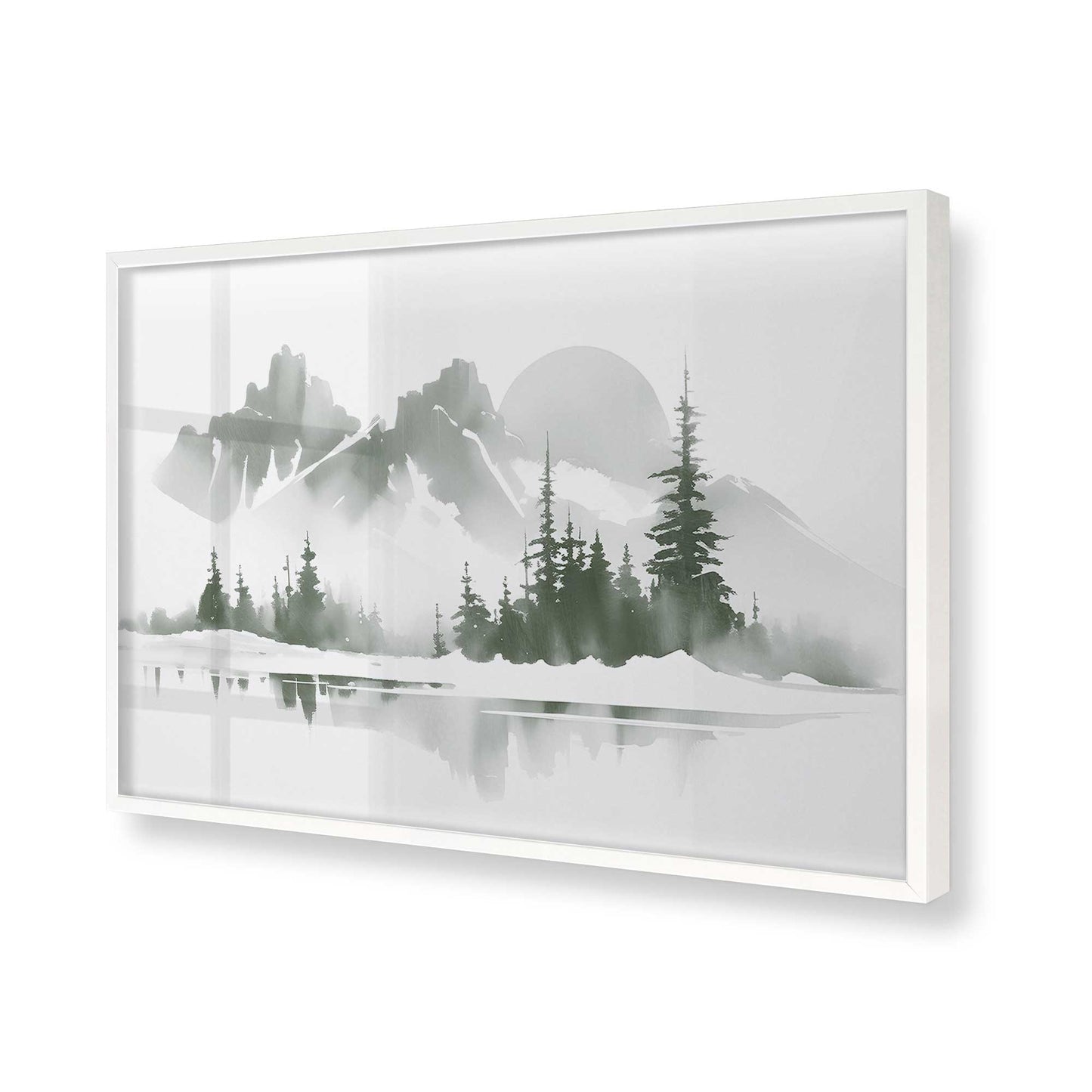 [Color:Opaque White], Picture of art in a Opaque White frame of the corner