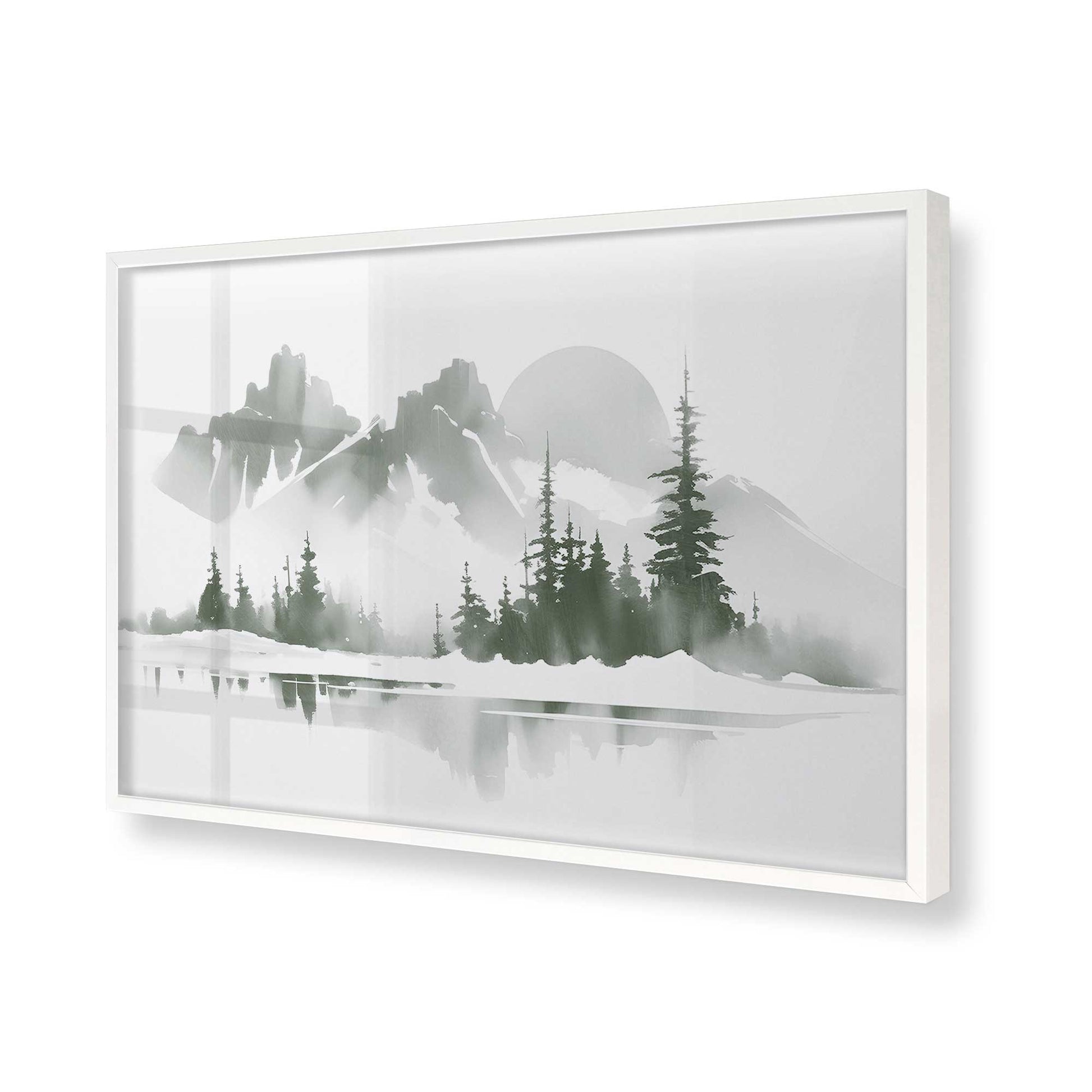 [Color:Opaque White], Picture of art in a Opaque White frame of the corner