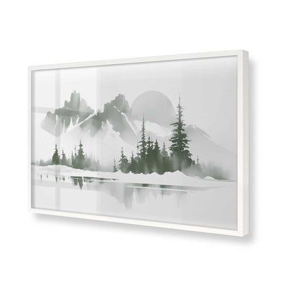 [Color:Opaque White], Picture of art in a Opaque White frame of the corner