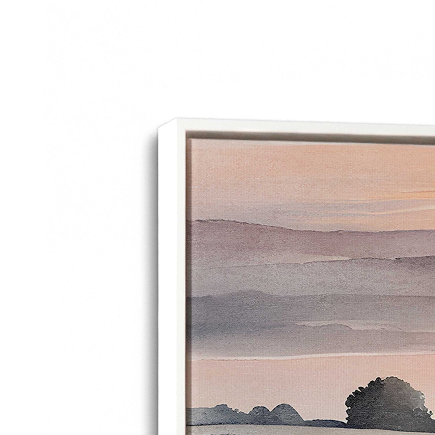[Color:Opaque White], Picture of art in a White frame at an angle