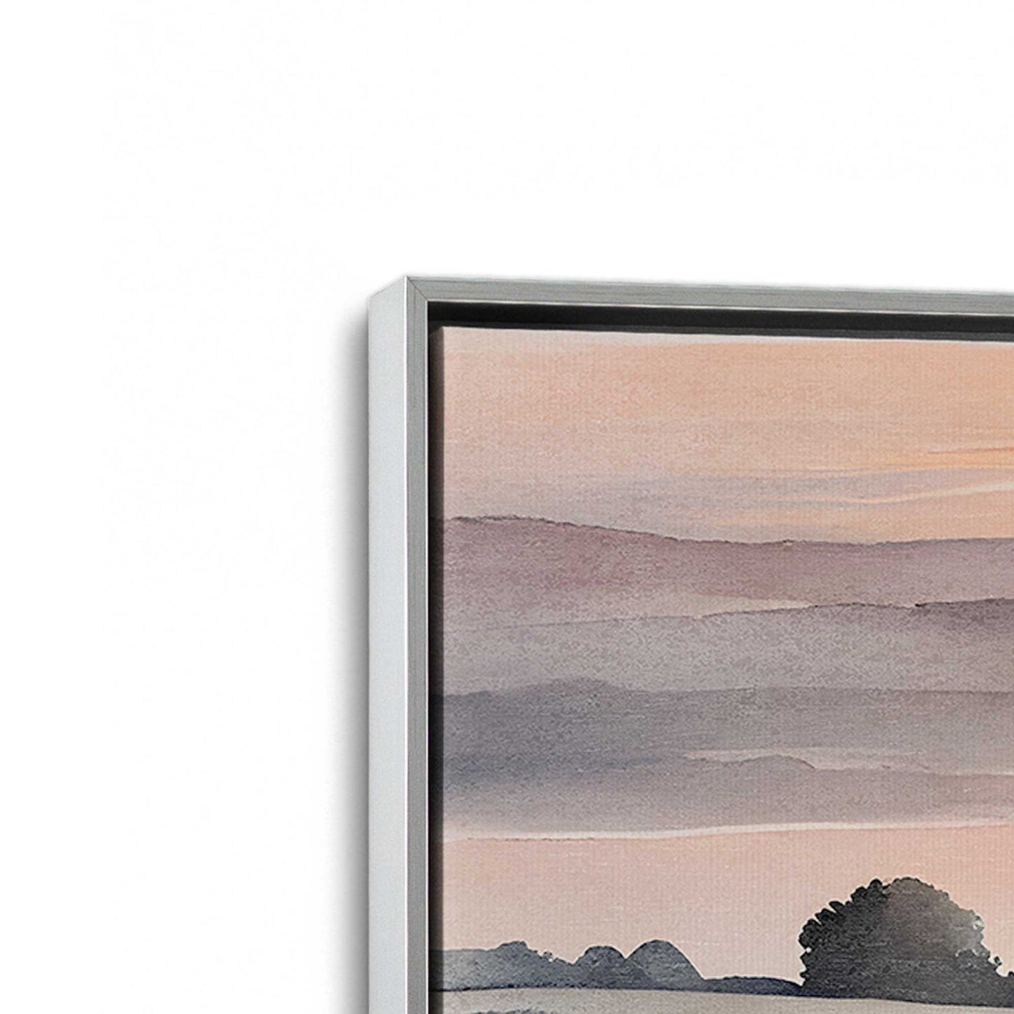 [Color:Polished Chrome], Picture of art in a Polished Chrome frame at an angle