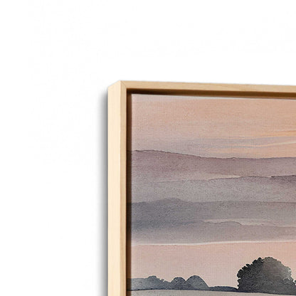 [Color:American Maple], Picture of art in a American Maple frame at an angle