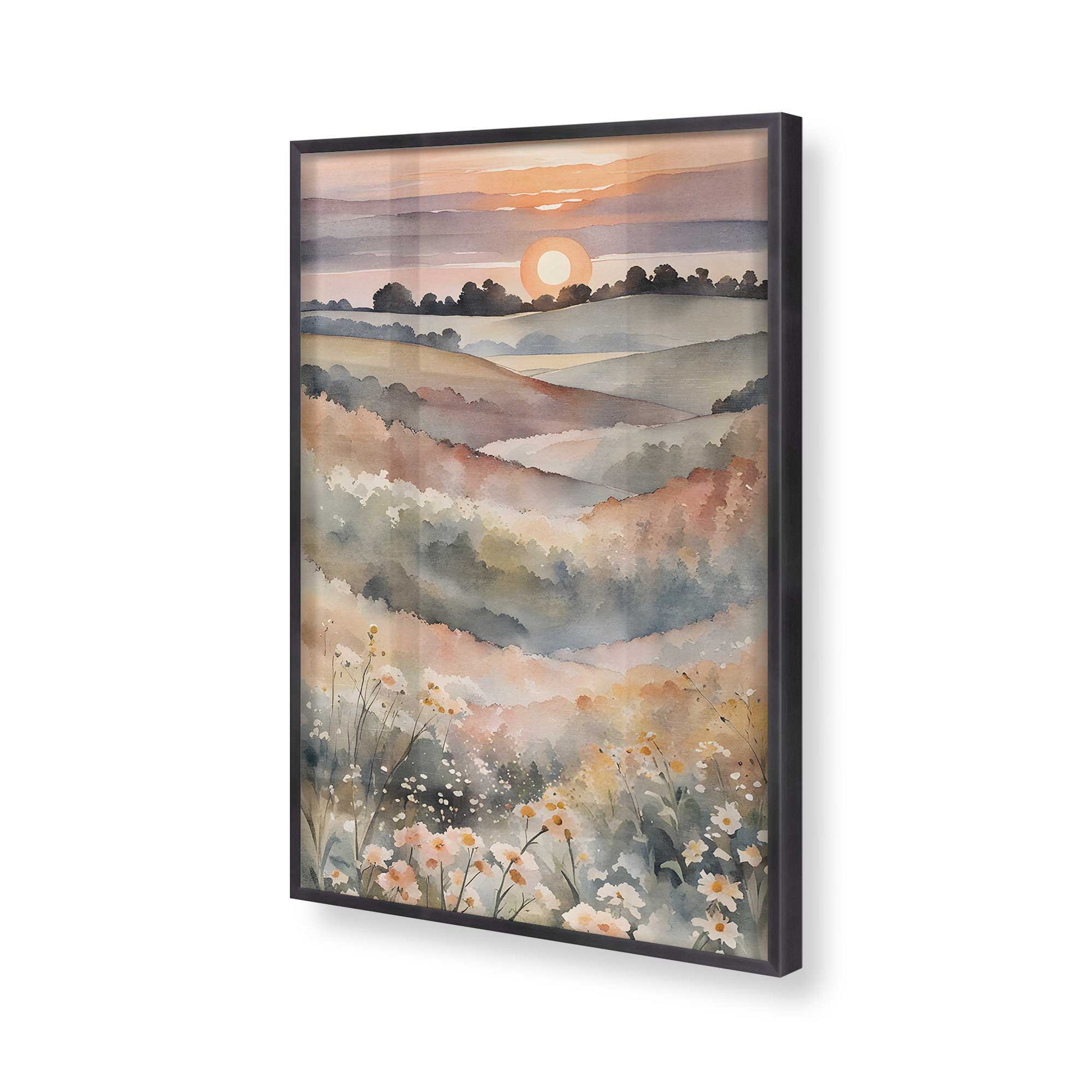 [Color:Weathered Zinc], Picture of art in a Weathered Zinc frame of the corner