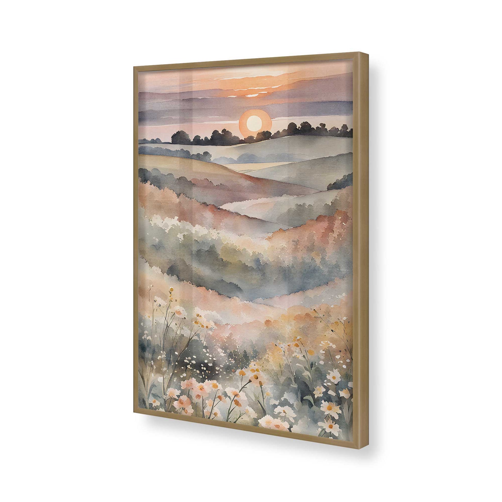 [Color:Brushed Gold], Picture of art in a Brushed Gold frame of the corner