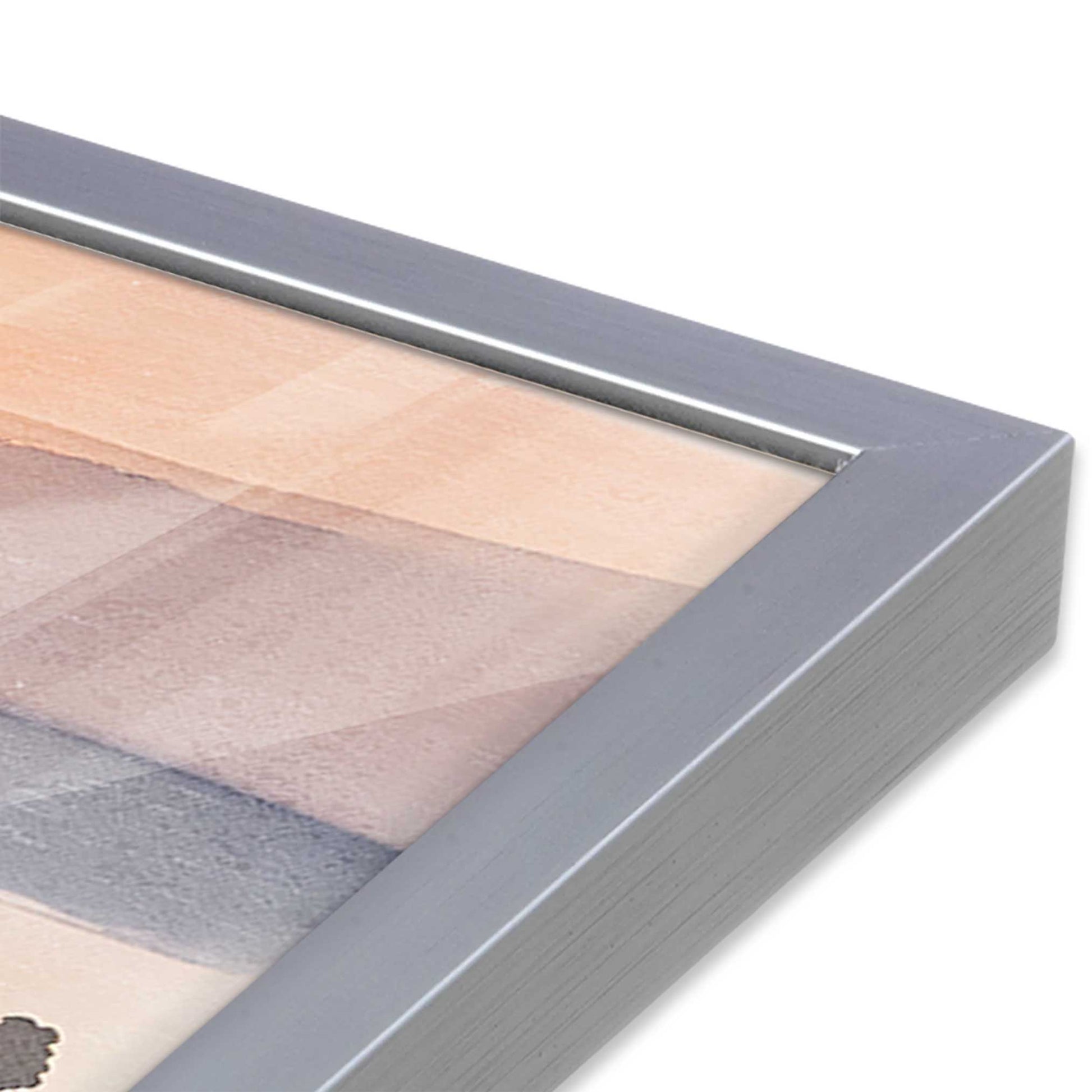 [Color:Polished Chrome], Picture of art in a Polished Chrome frame at an angle