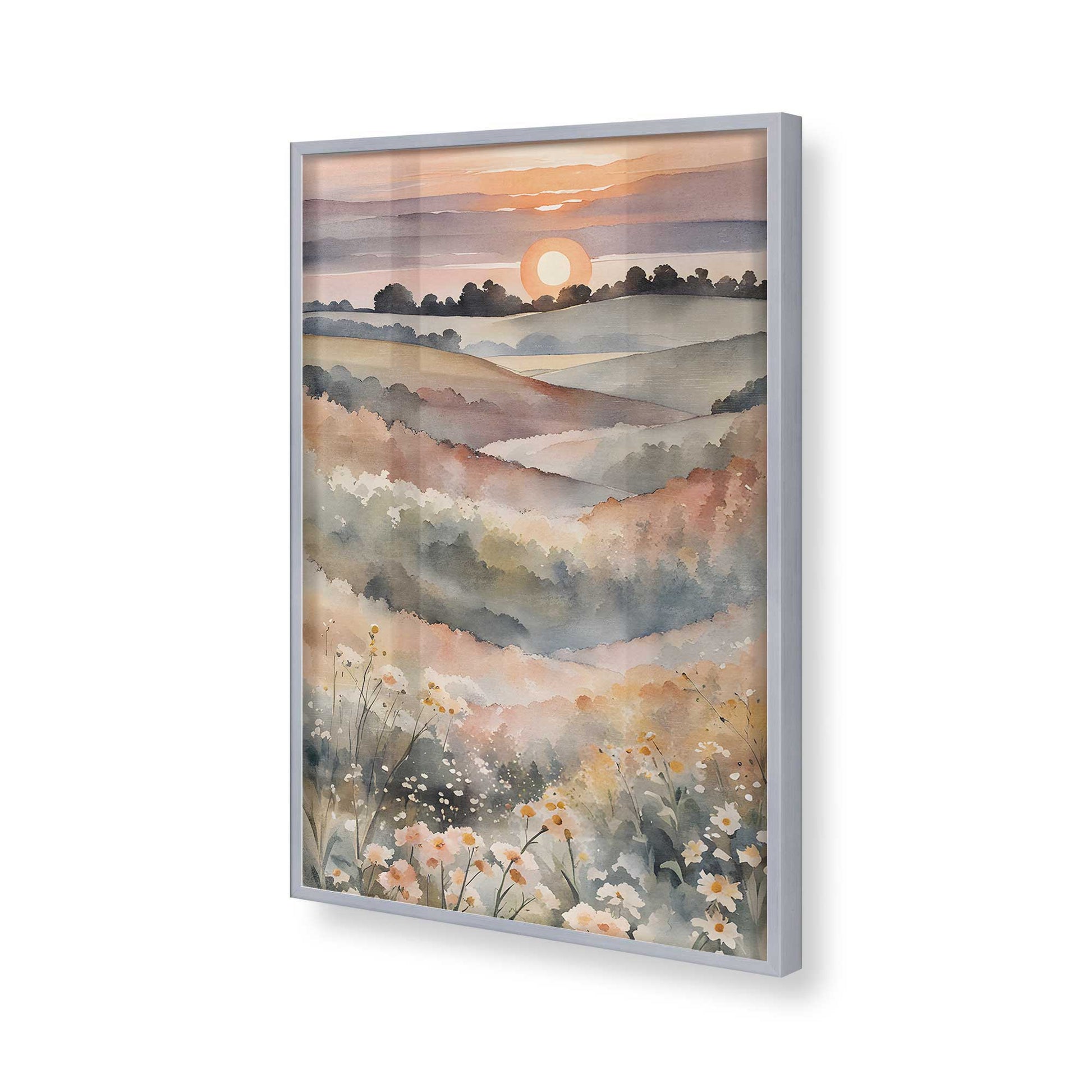 [Color:Polished Chrome], Picture of art in a Polished Chrome frame of the corner
