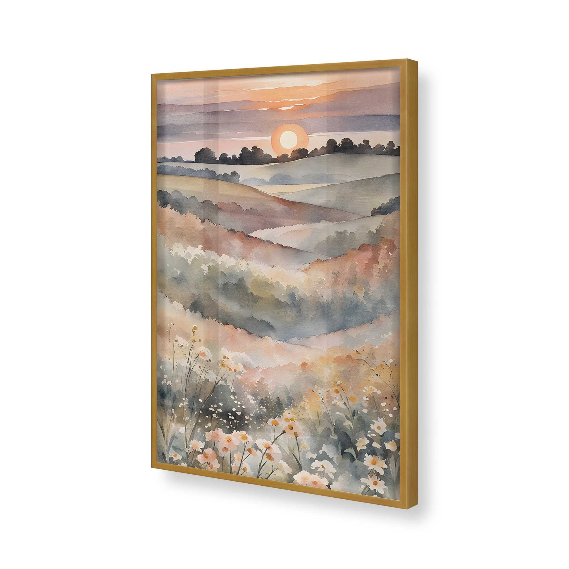 [Color:Polished Gold], Picture of art in a Polished Gold frame of the corner