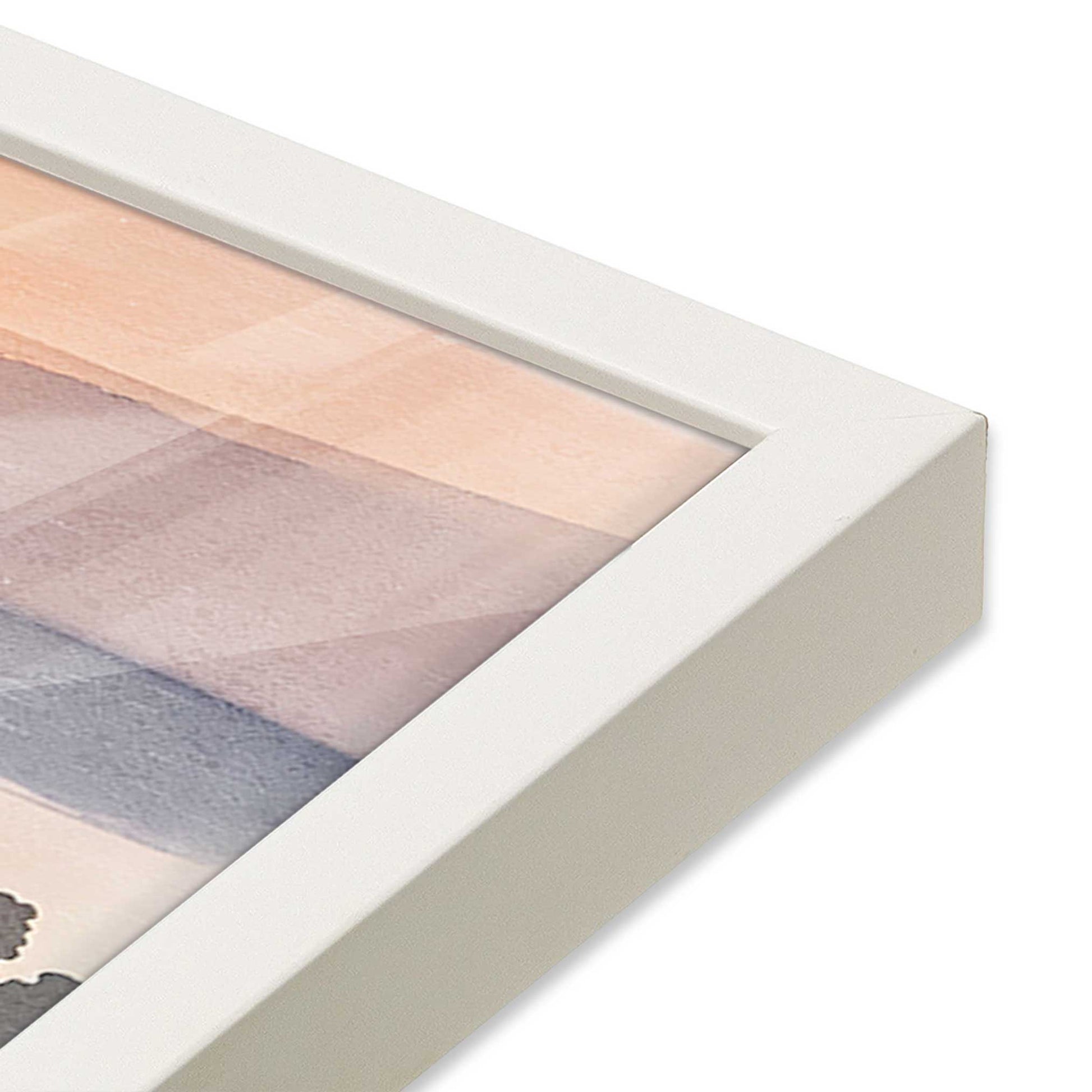 [Color:Opaque White], Picture of art in a Opaque White frame at an angle