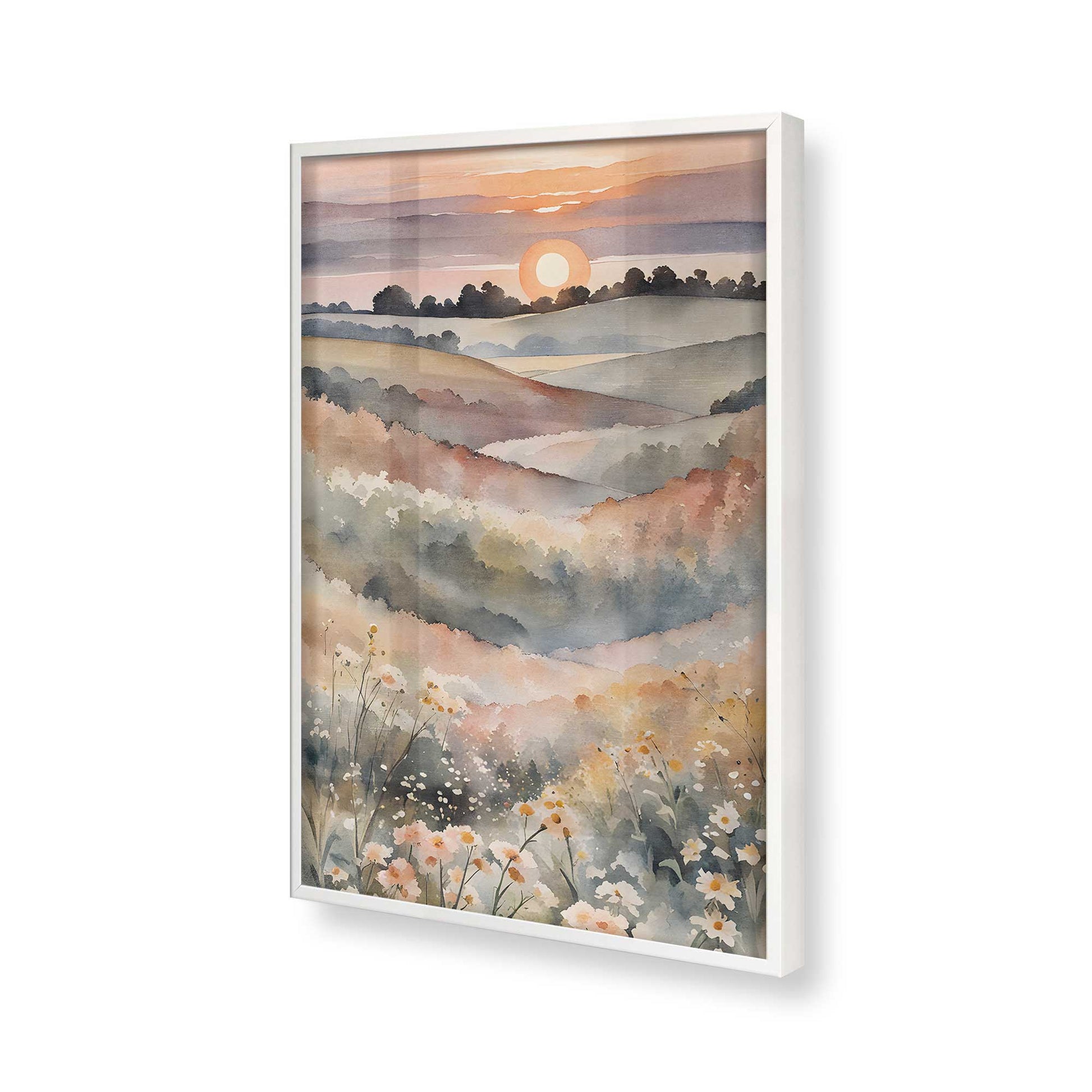 [Color:Opaque White], Picture of art in a Opaque White frame of the corner