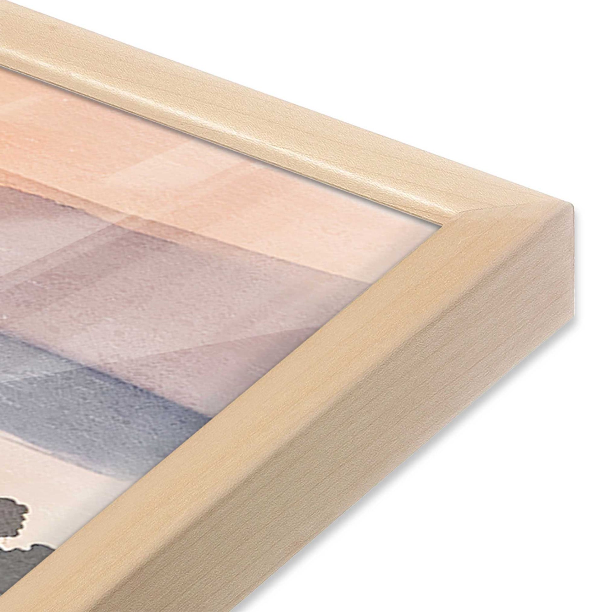 [Color:Raw Maple], Picture of art in a Raw Maple frame at an angle