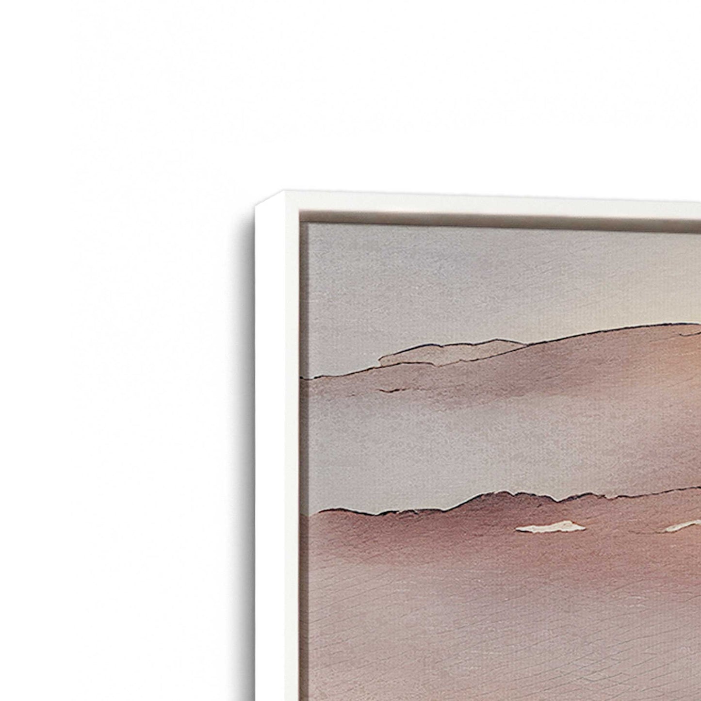 [Color:Opaque White], Picture of art in a White frame at an angle
