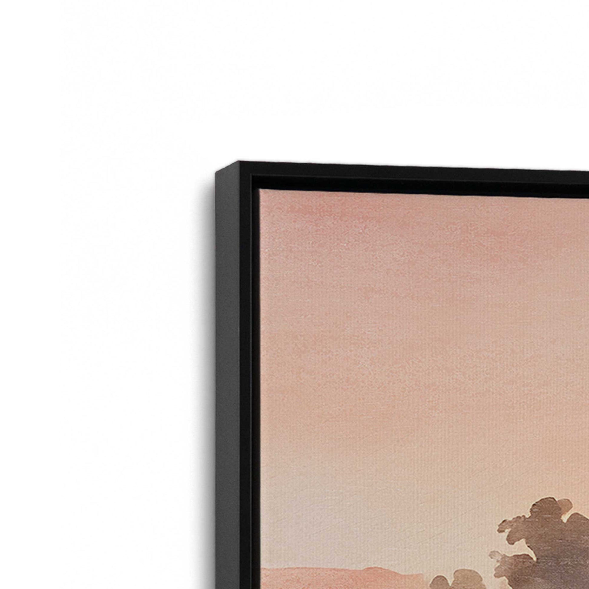 [Color:Satin Black], Picture of art in a Satin Black frame at an angle