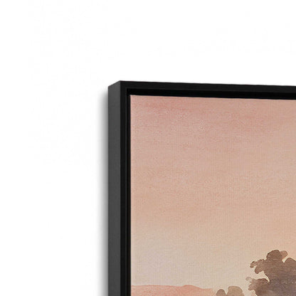 [Color:Satin Black], Picture of art in a Satin Black frame at an angle