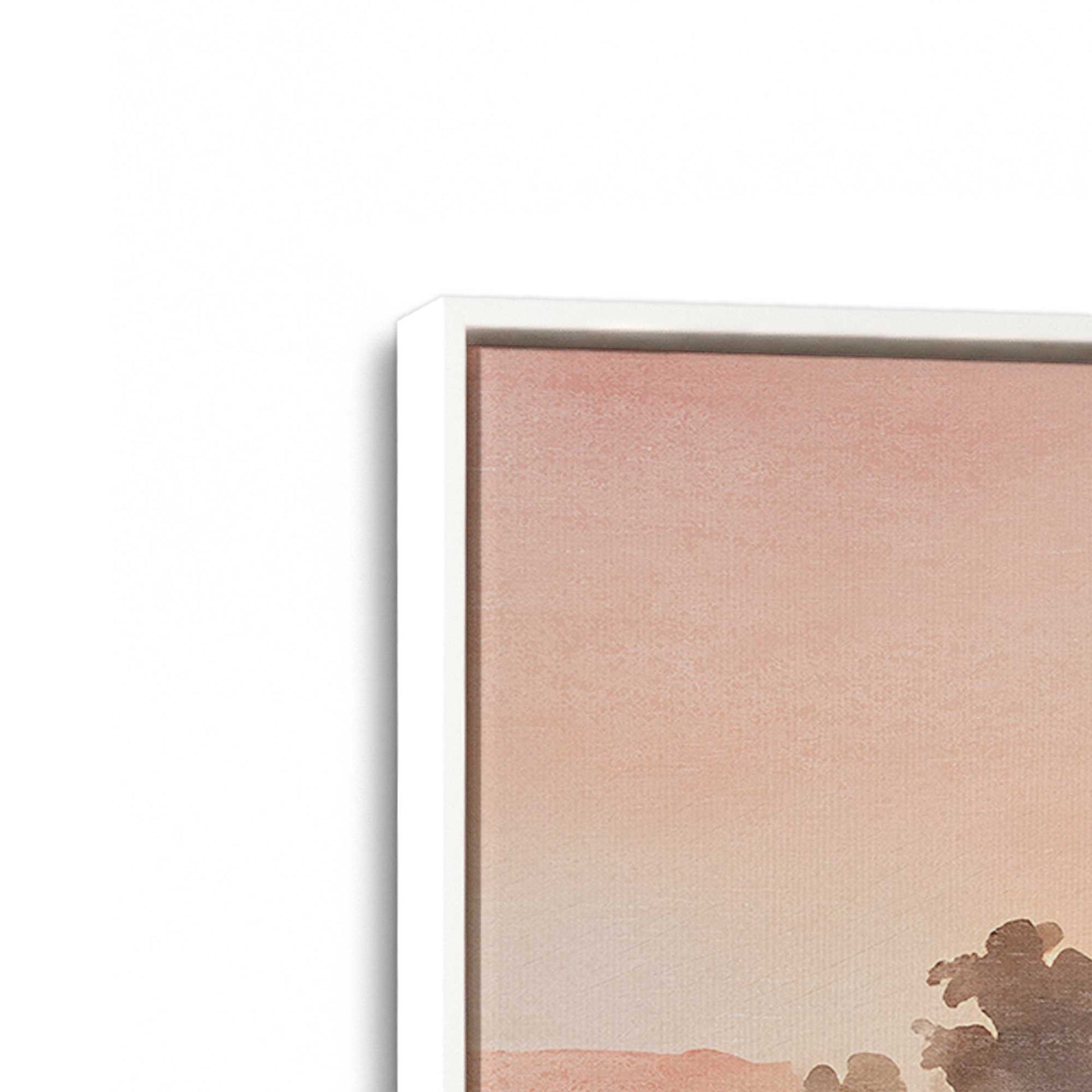 [Color:Opaque White], Picture of art in a White frame at an angle
