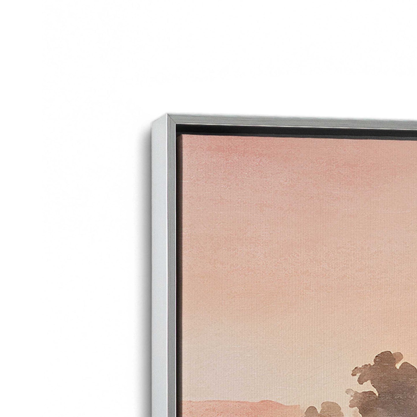 [Color:Polished Chrome], Picture of art in a Polished Chrome frame at an angle