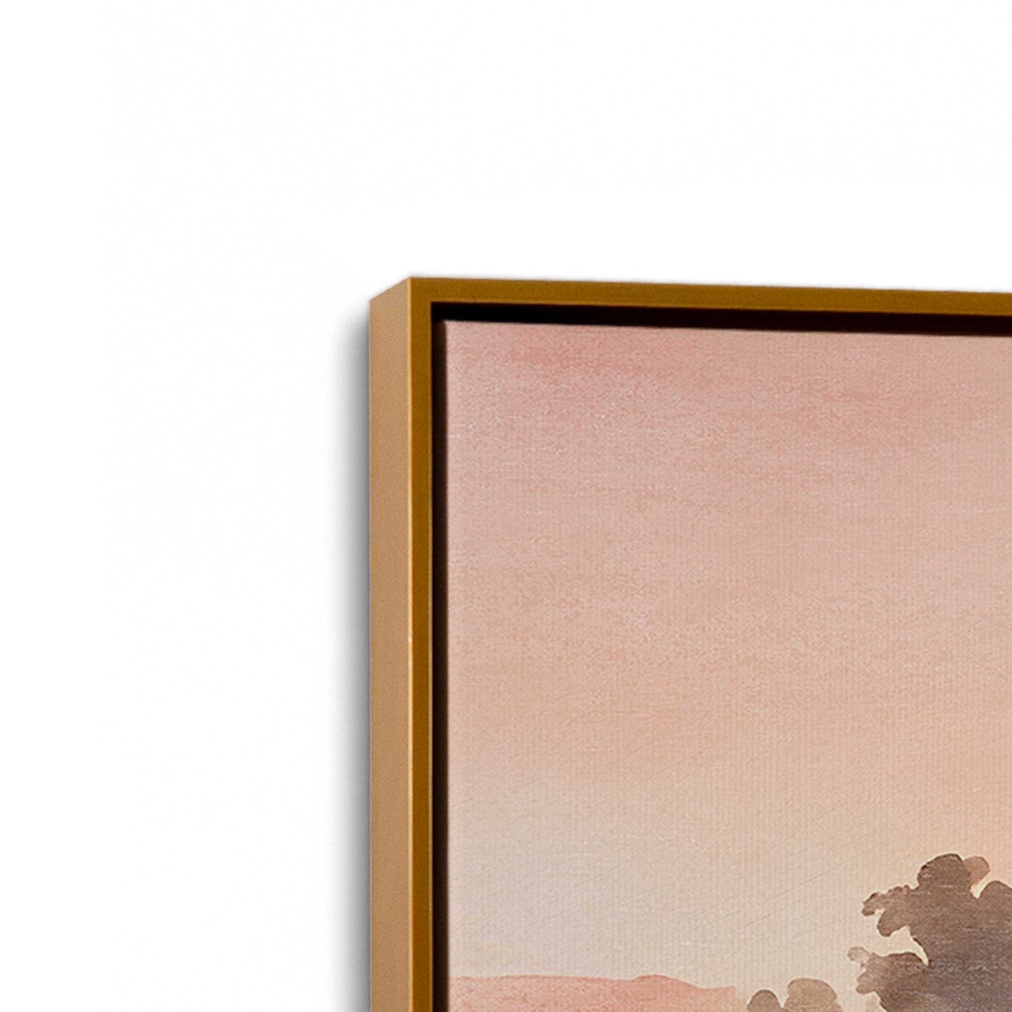 [Color:Polished Gold], Picture of art in a Polished Gold frame at an angle