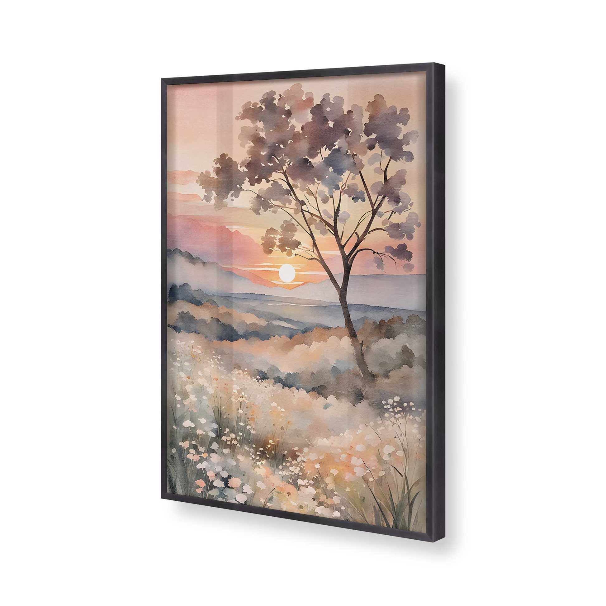[Color:Weathered Zinc], Picture of art in a Weathered Zinc frame of the corner