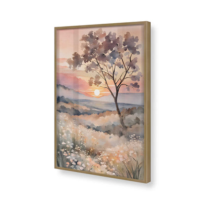 [Color:Brushed Gold], Picture of art in a Brushed Gold frame of the corner