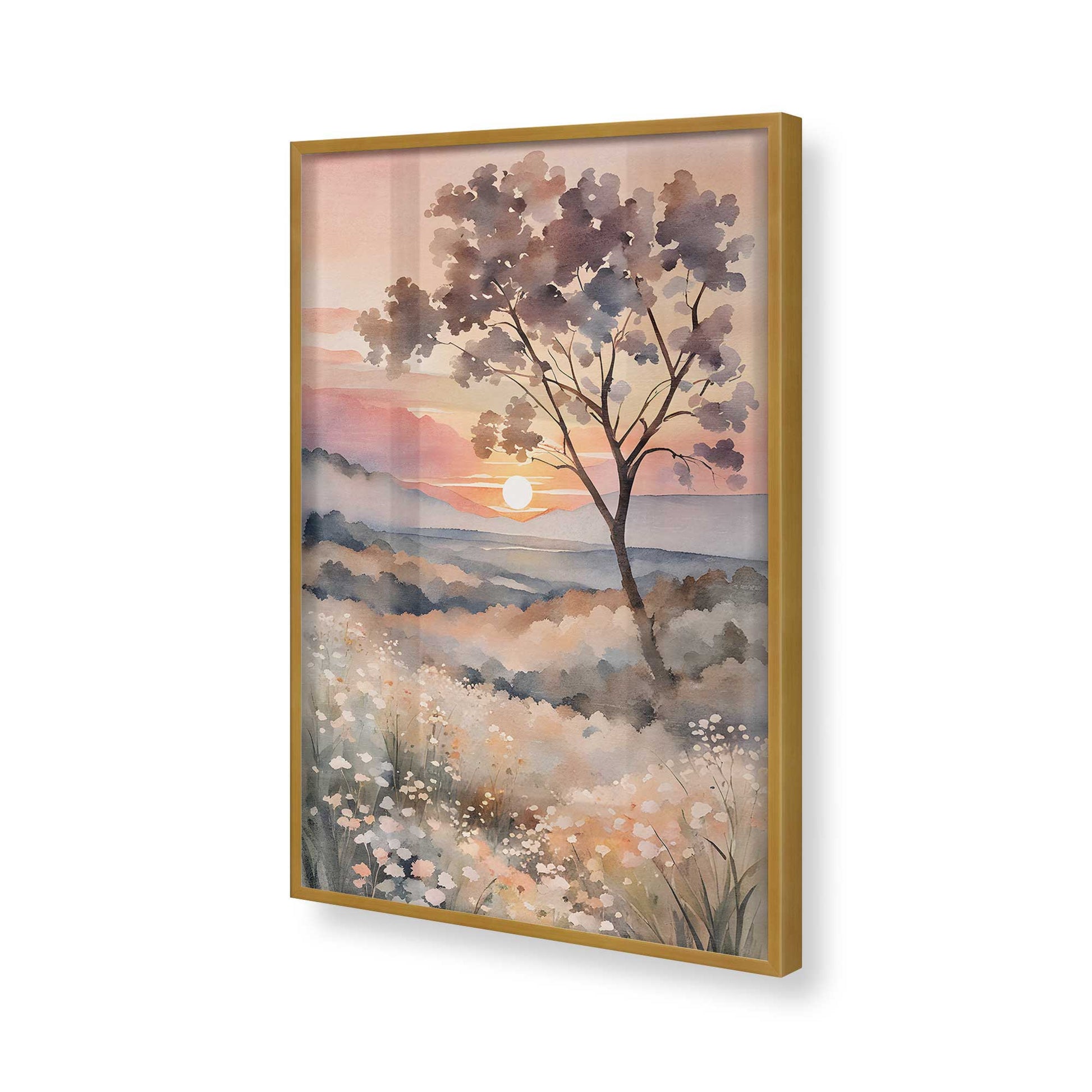 [Color:Polished Gold], Picture of art in a Polished Gold frame of the corner