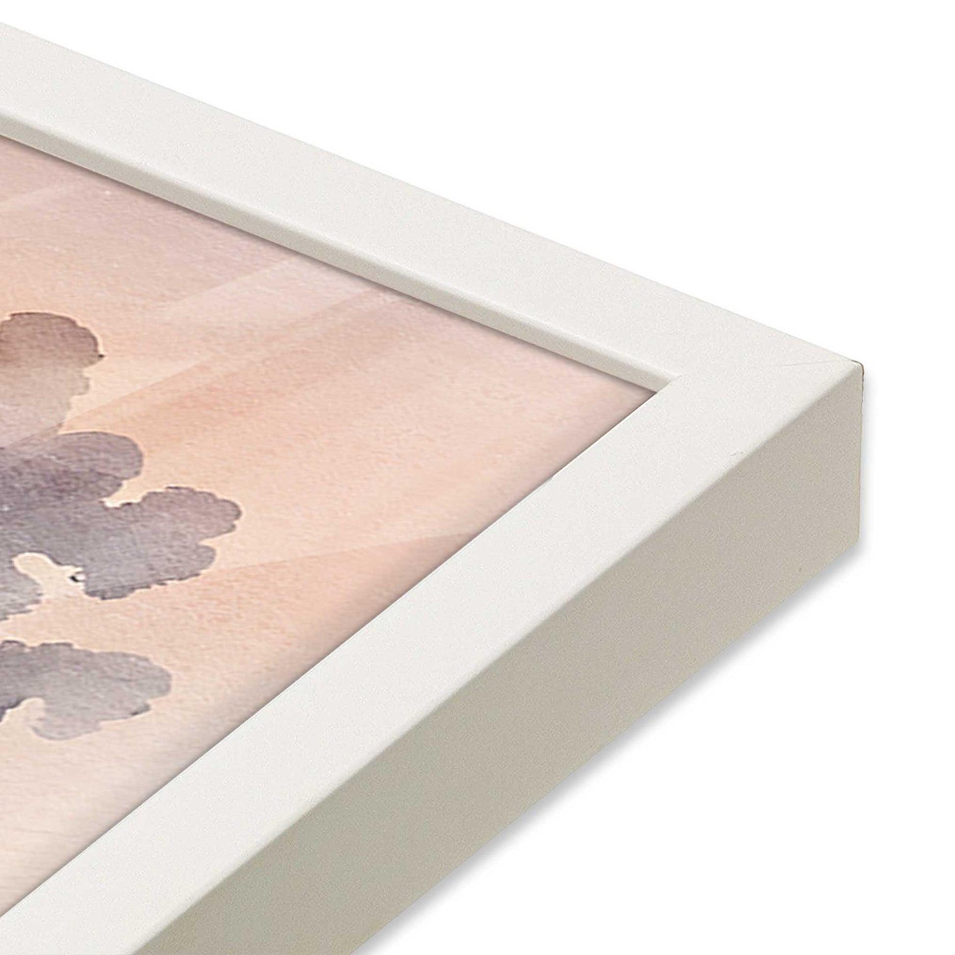 [Color:Opaque White], Picture of art in a Opaque White frame at an angle