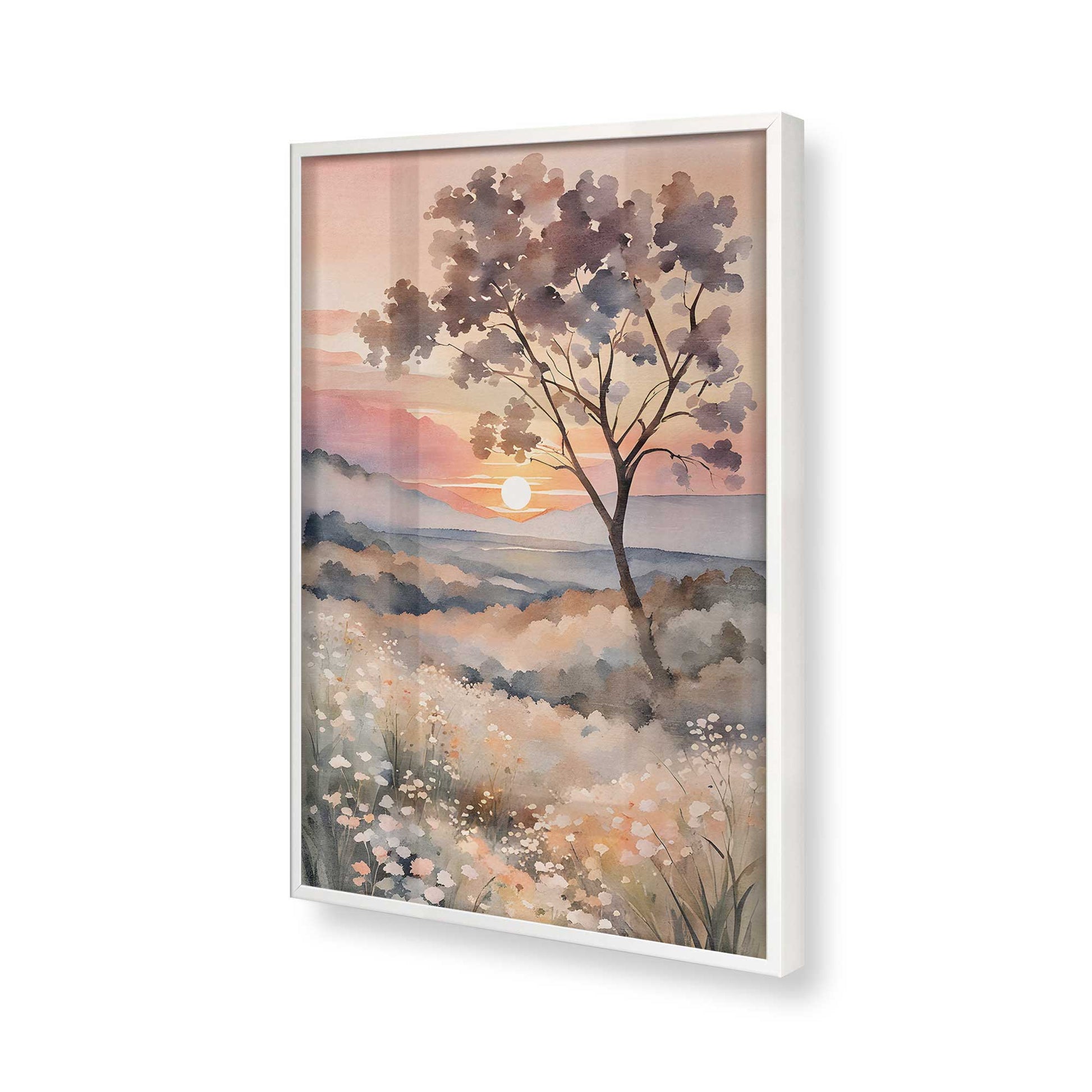 [Color:Opaque White], Picture of art in a Opaque White frame of the corner