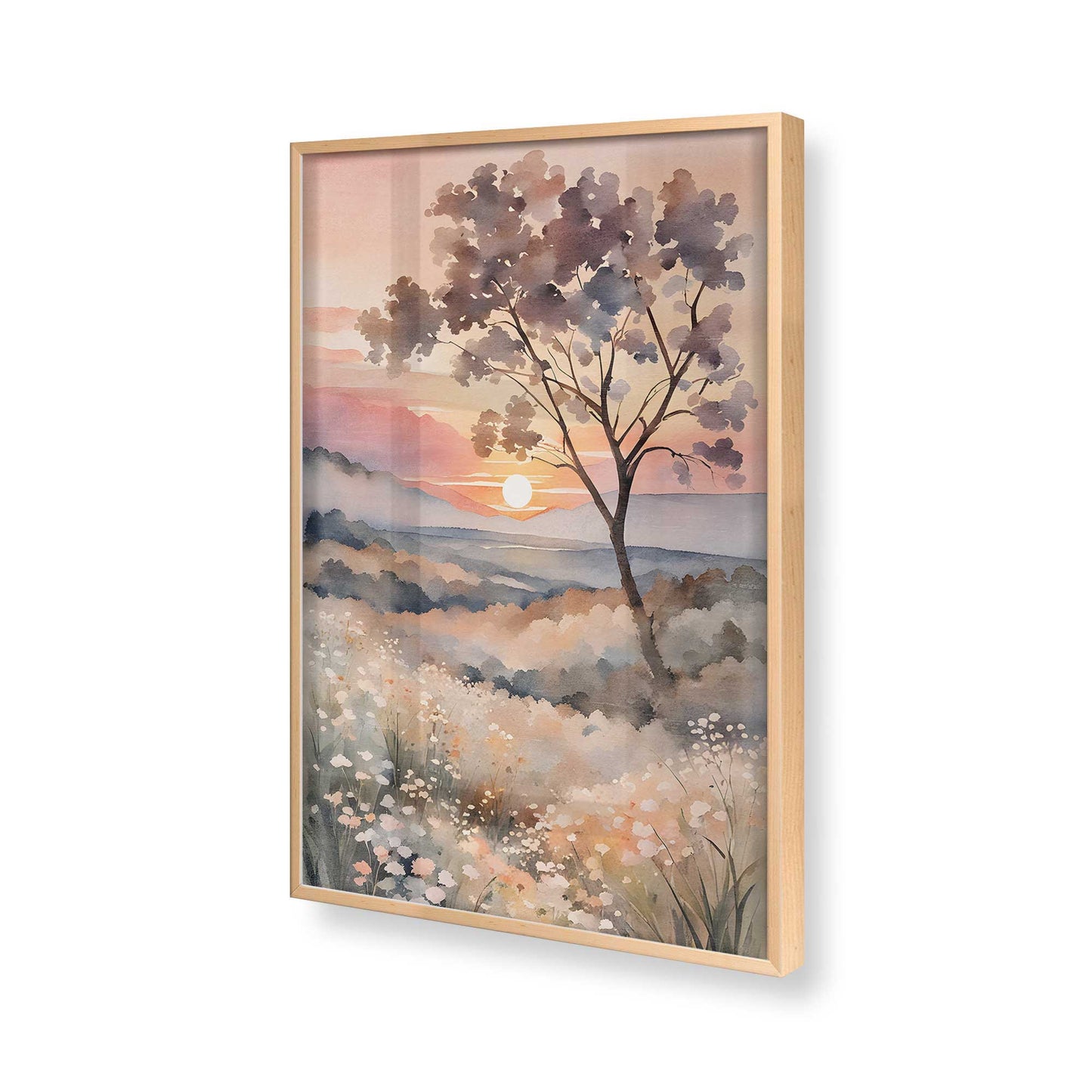 [Color:Raw Maple], Picture of art in a Raw Maple frame of the corner