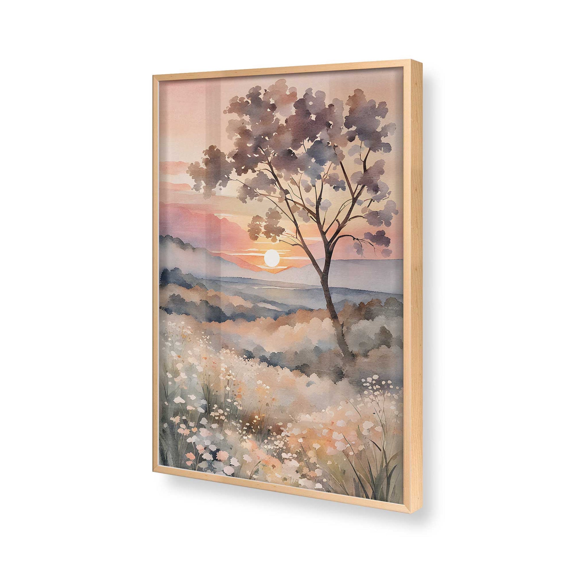 [Color:Raw Maple], Picture of art in a Raw Maple frame of the corner