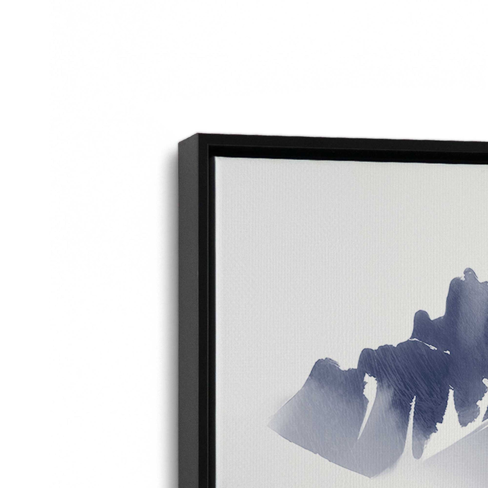 [Color:Satin Black], Picture of art in a Satin Black frame at an angle