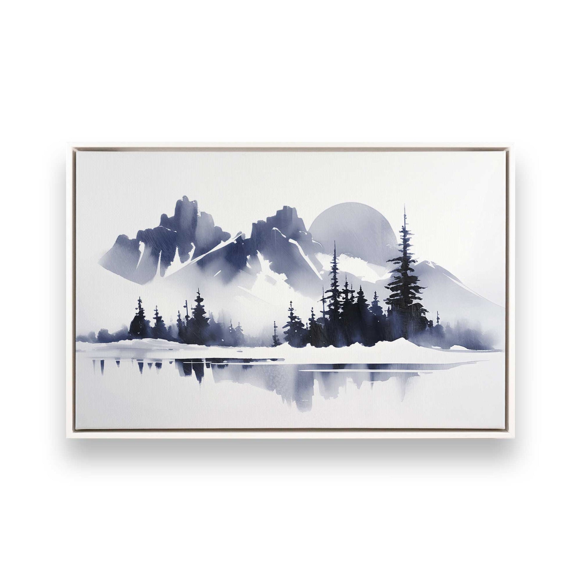 [Color:Opaque White], Picture of art in a White frame