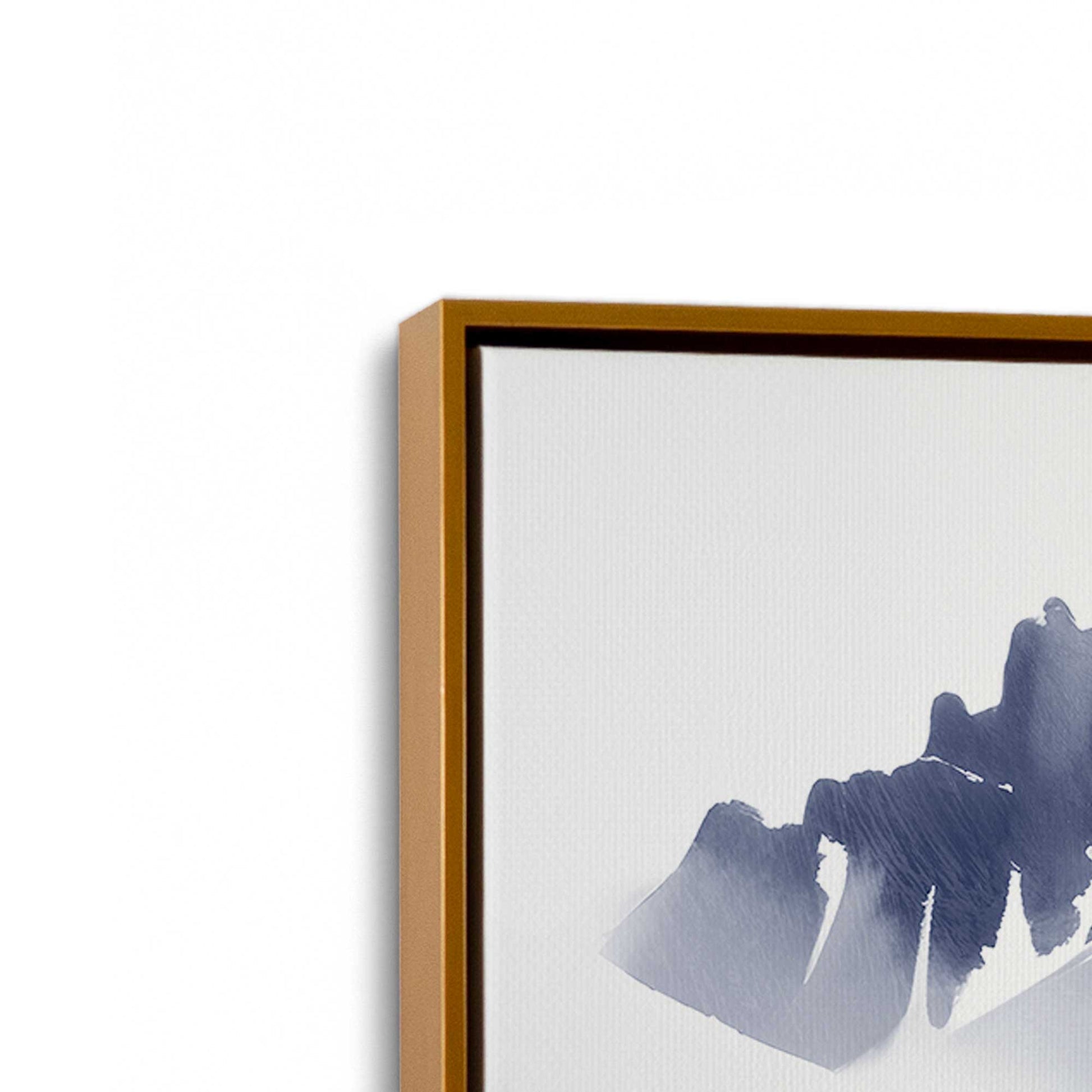 [Color:Polished Gold], Picture of art in a Polished Gold frame at an angle