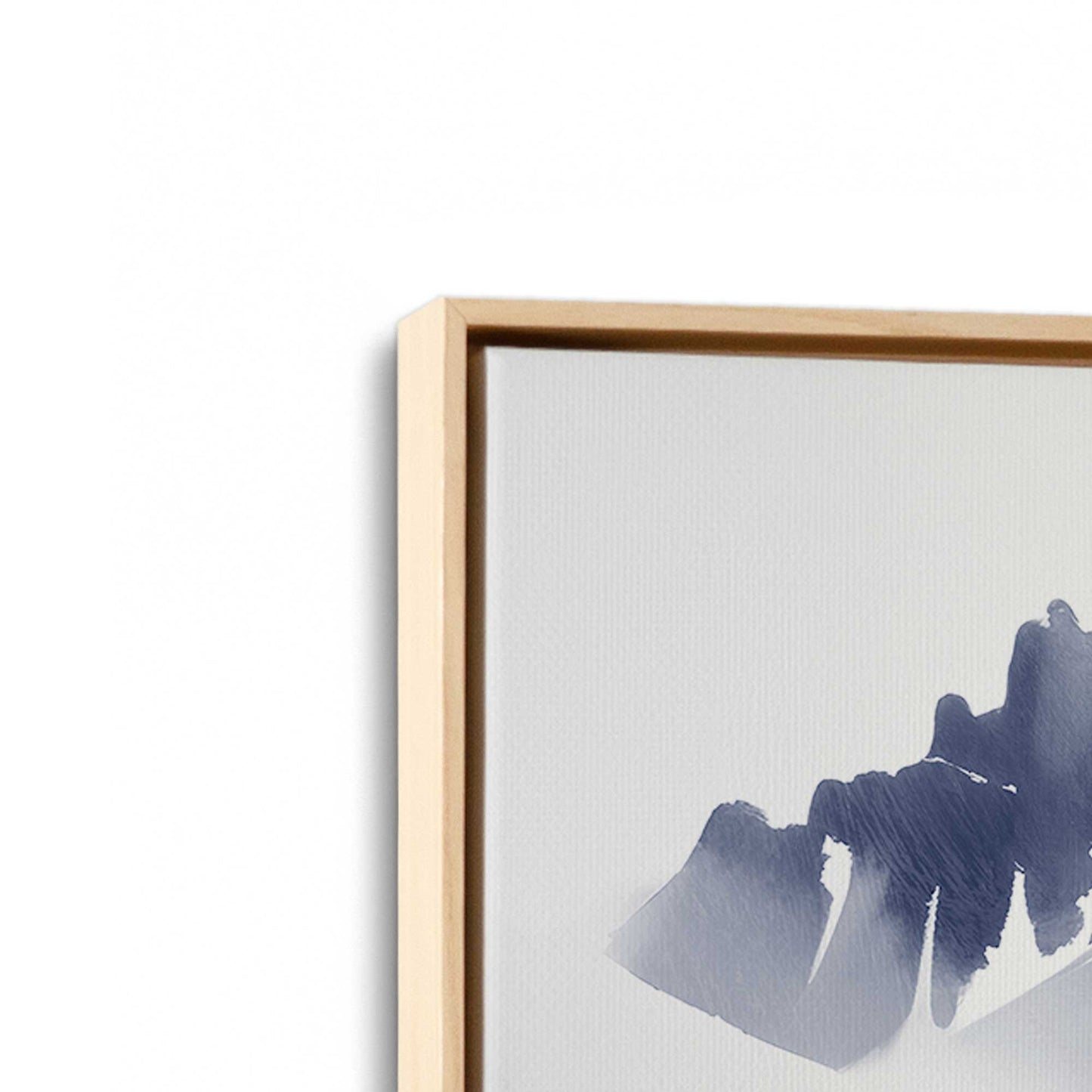 [Color:American Maple], Picture of art in a American Maple frame at an angle