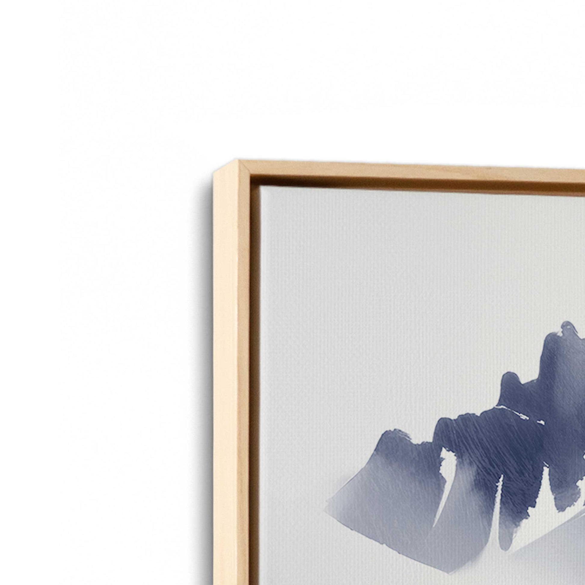 [Color:American Maple], Picture of art in a American Maple frame at an angle