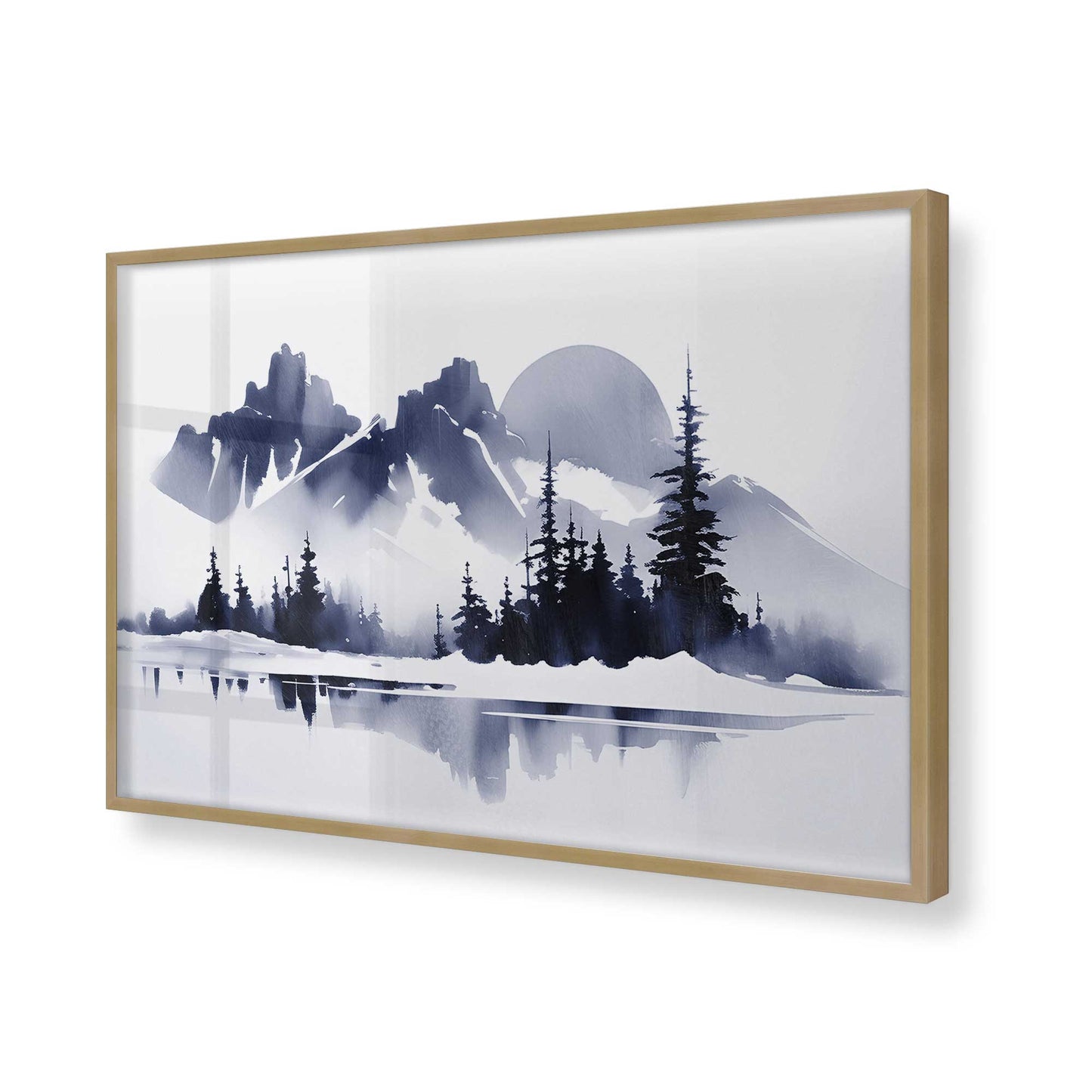 [Color:Brushed Gold], Picture of art in a Brushed Gold frame of the corner