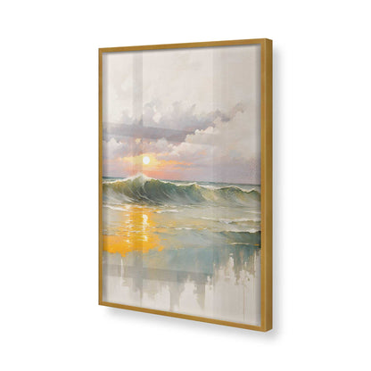 [Color:Polished Gold], Picture of art in a Polished Gold frame of the corner