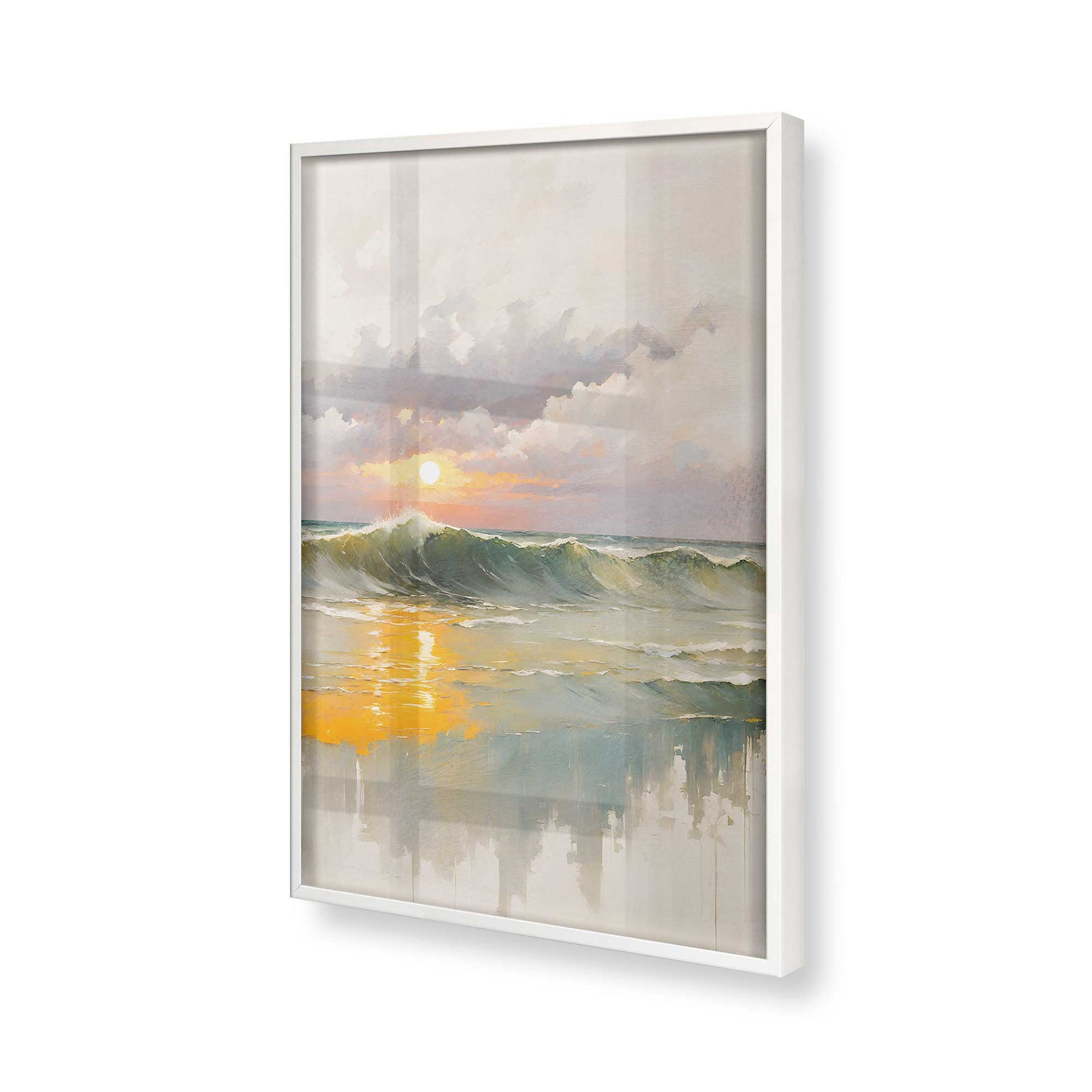 [Color:Opaque White], Picture of art in a Opaque White frame of the corner