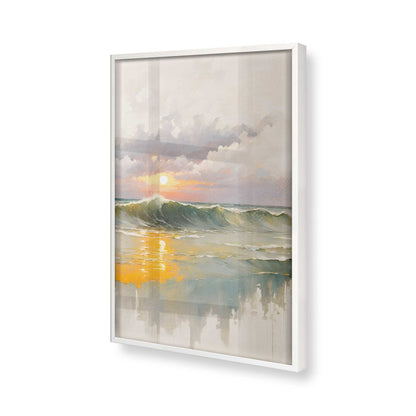 [Color:Opaque White], Picture of art in a Opaque White frame of the corner