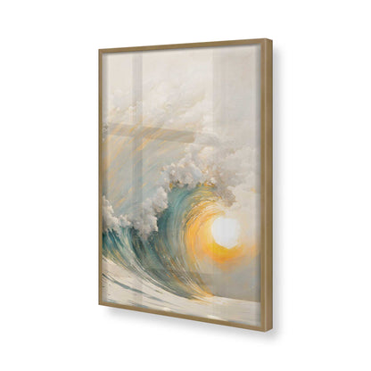 [Color:Brushed Gold], Picture of art in a Brushed Gold frame of the corner