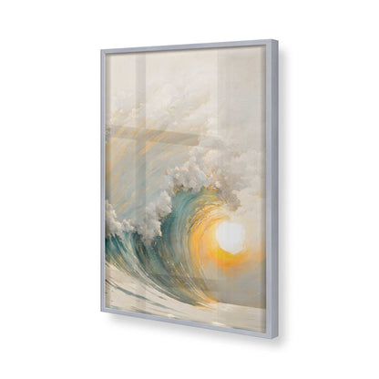 [Color:Polished Chrome], Picture of art in a Polished Chrome frame of the corner