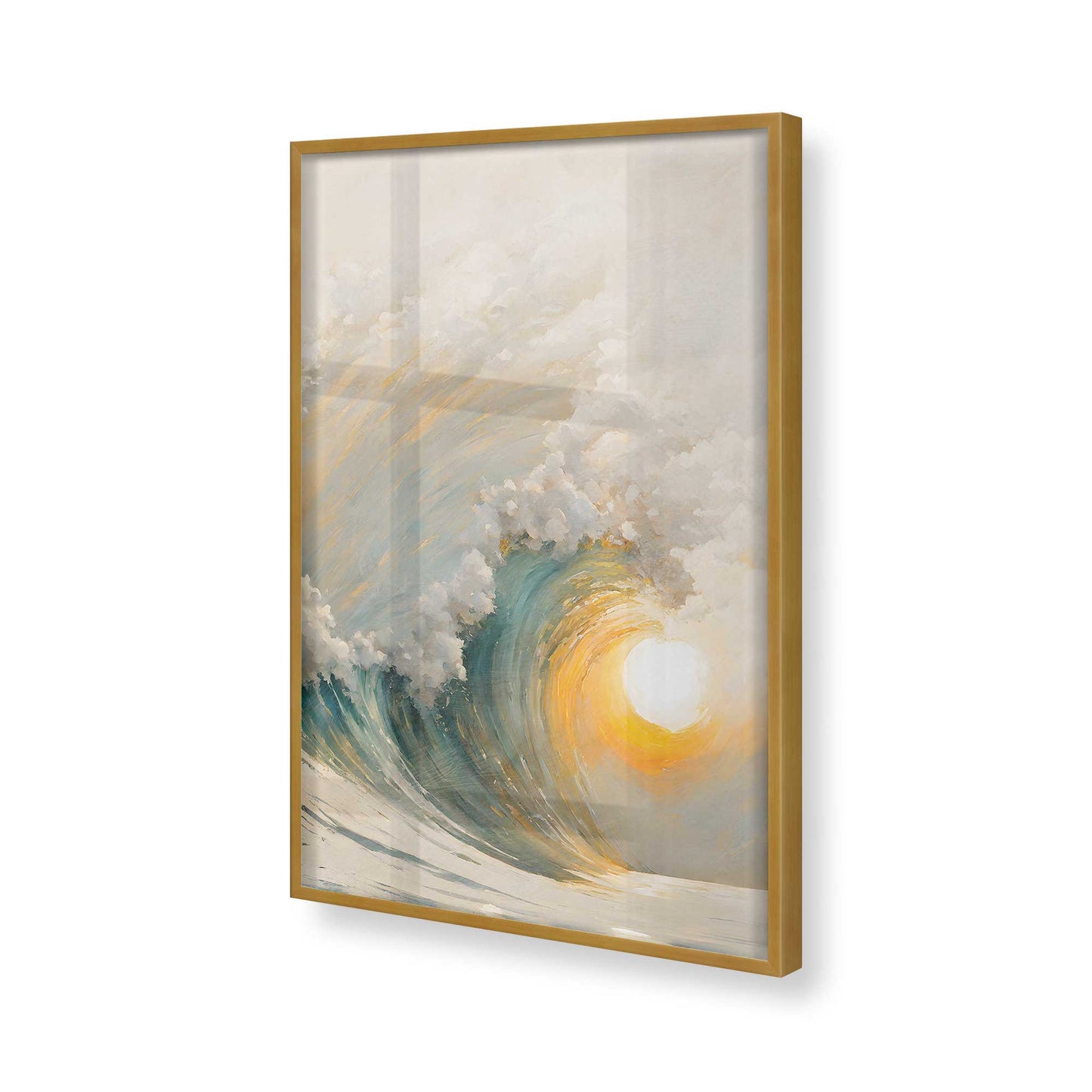 [Color:Polished Gold], Picture of art in a Polished Gold frame of the corner