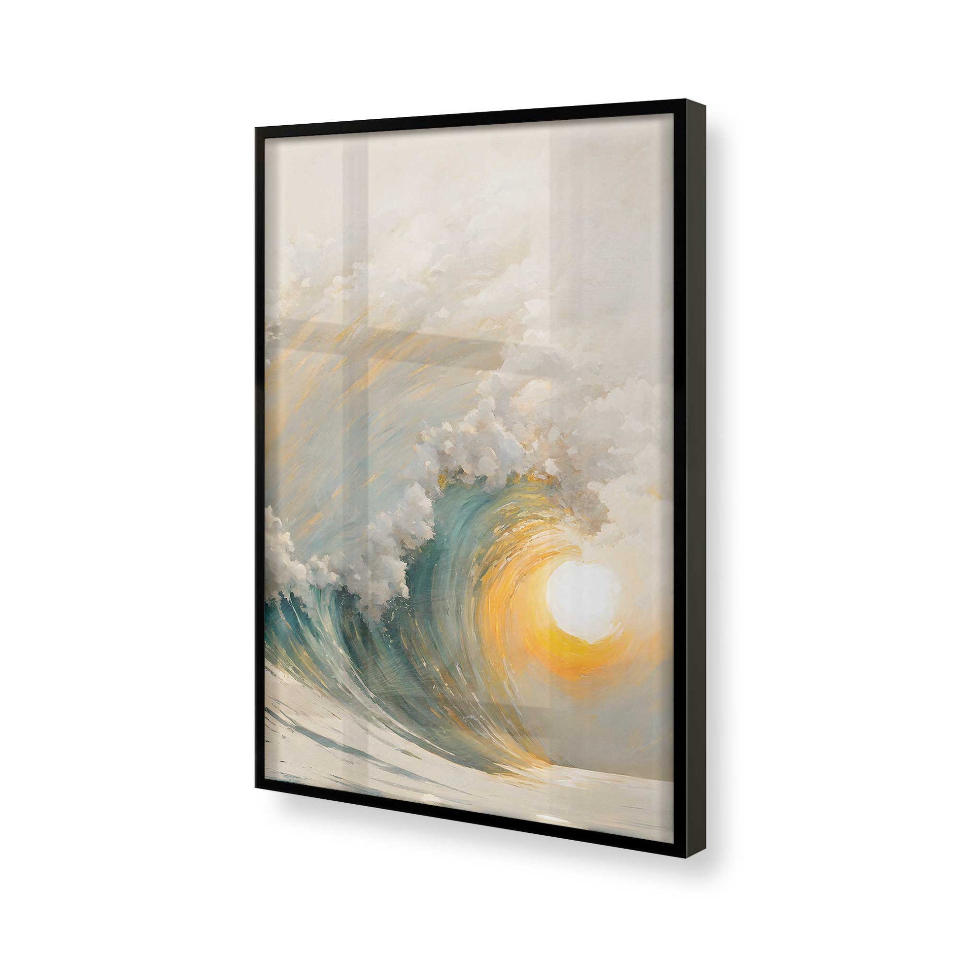 [Color:Satin Black], Picture of art in a Satin Black frame of the corner
