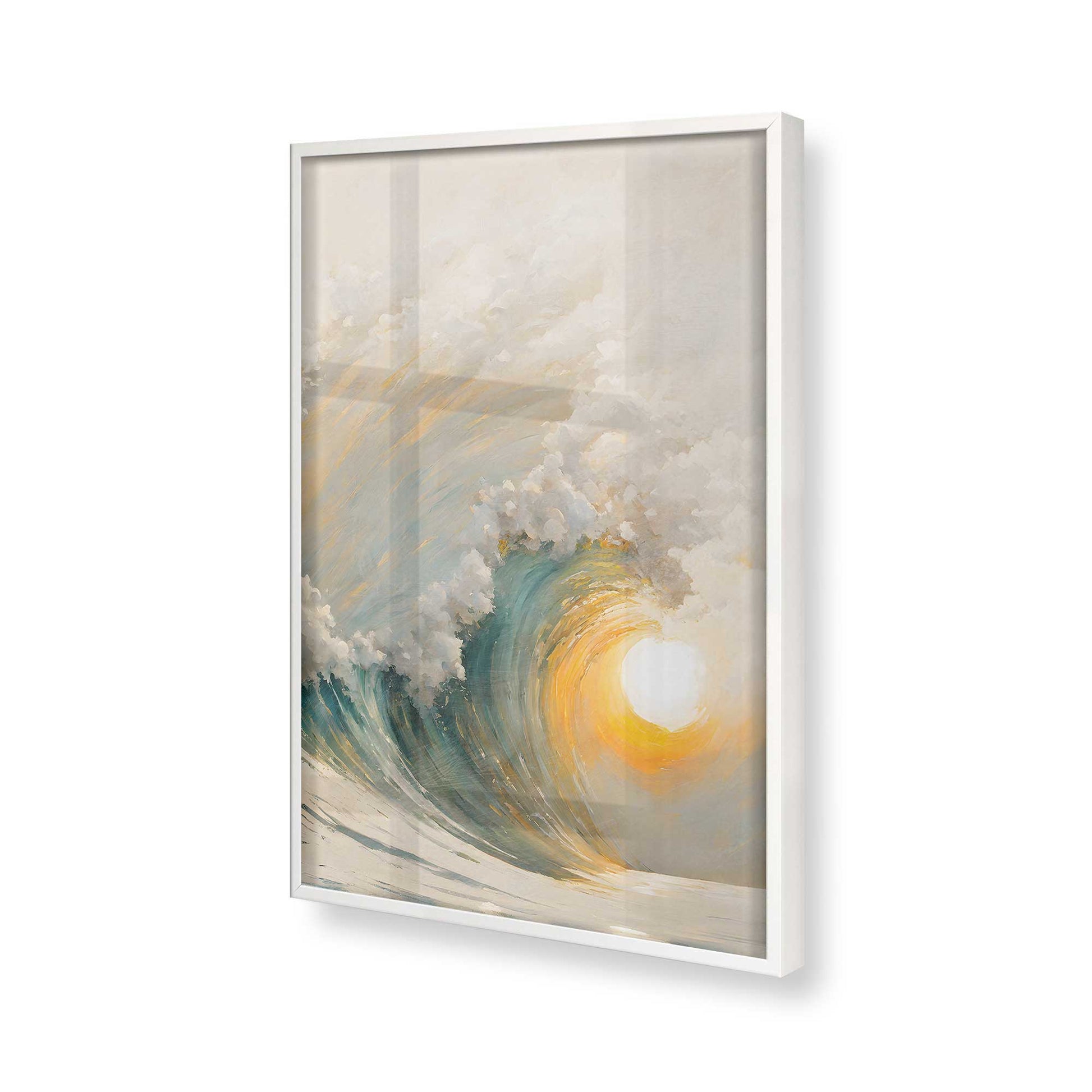 [Color:Opaque White], Picture of art in a Opaque White frame of the corner