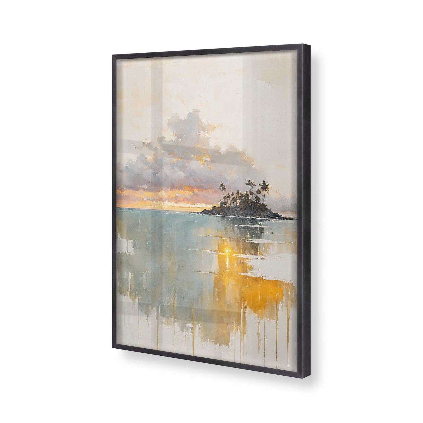 [Color:Weathered Zinc], Picture of art in a Weathered Zinc frame of the corner