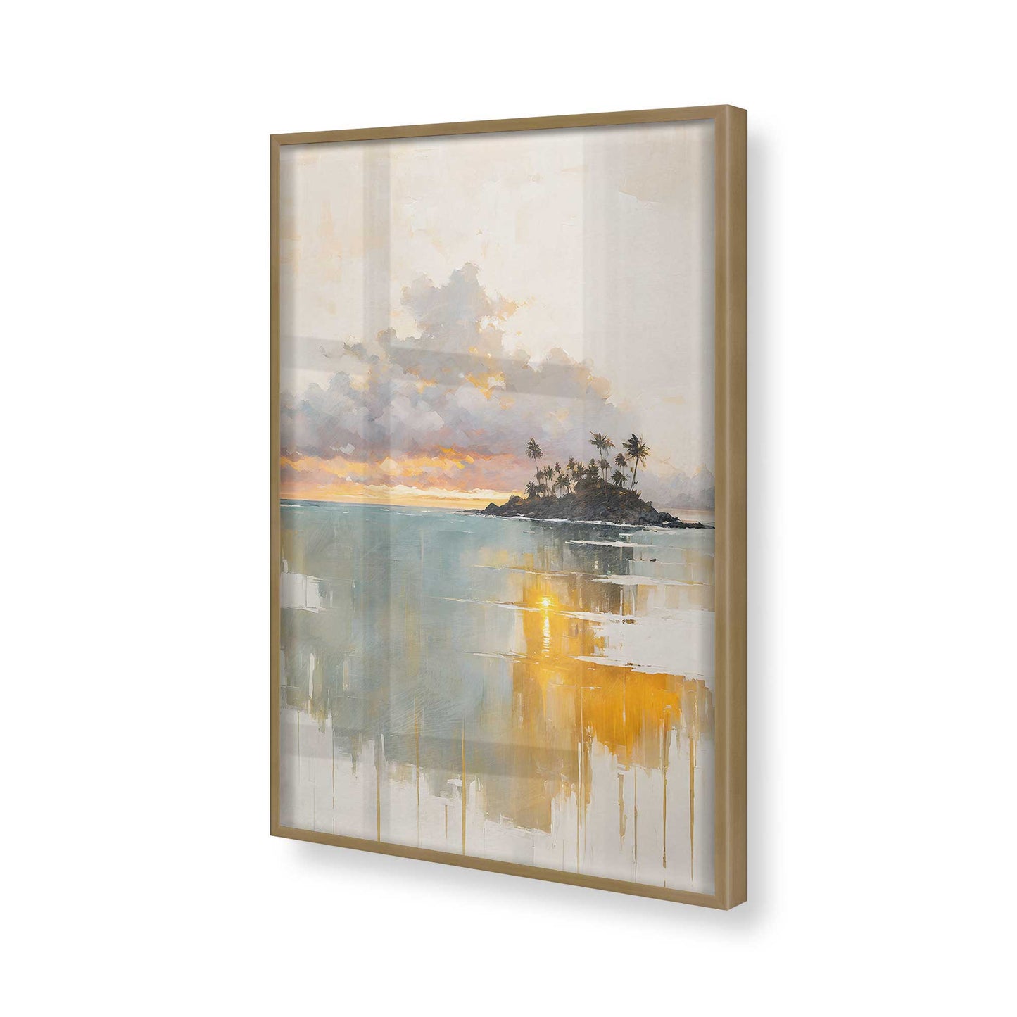 [Color:Brushed Gold], Picture of art in a Brushed Gold frame of the corner