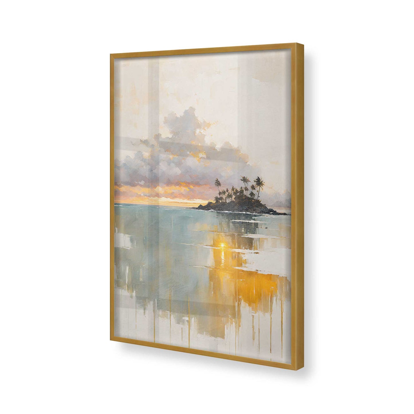 [Color:Polished Gold], Picture of art in a Polished Gold frame of the corner