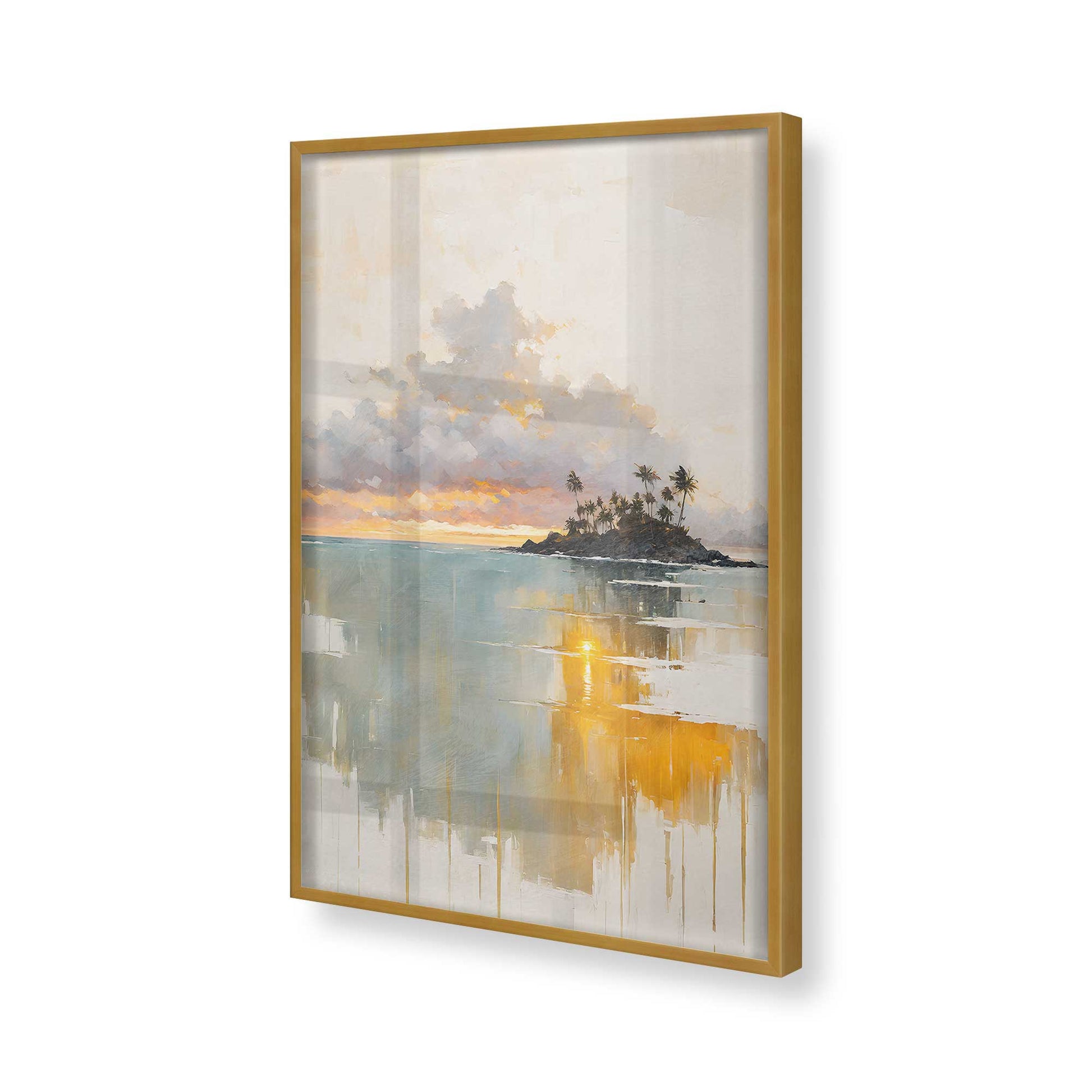 [Color:Polished Gold], Picture of art in a Polished Gold frame of the corner