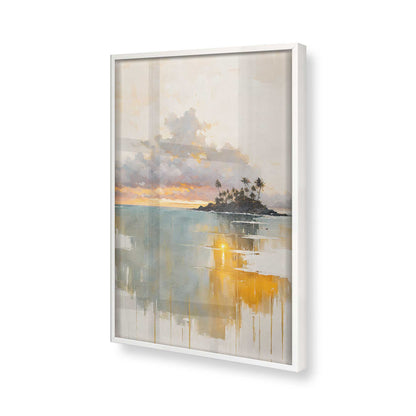 [Color:Opaque White], Picture of art in a Opaque White frame of the corner