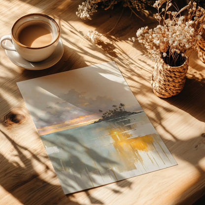 Sunset Waves III Art Print
