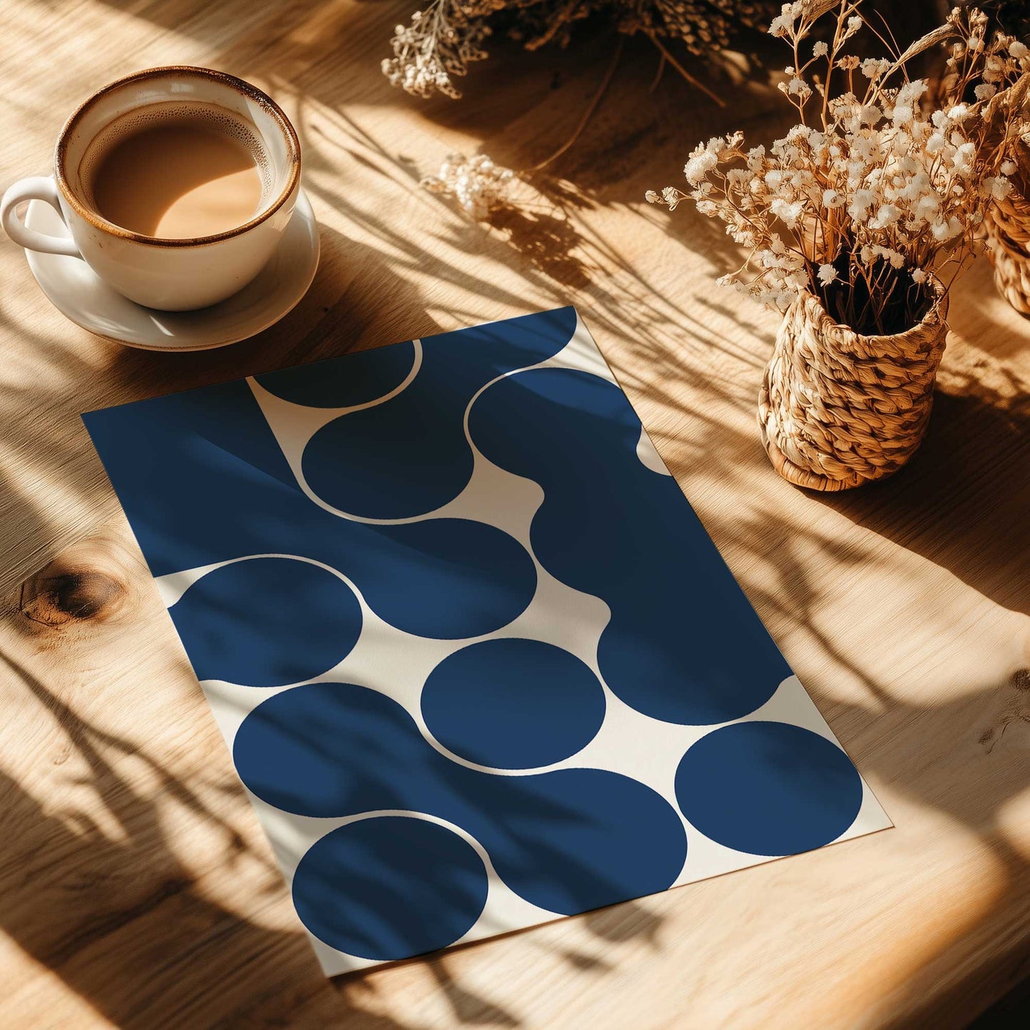 Navy Geometry I Art Print
