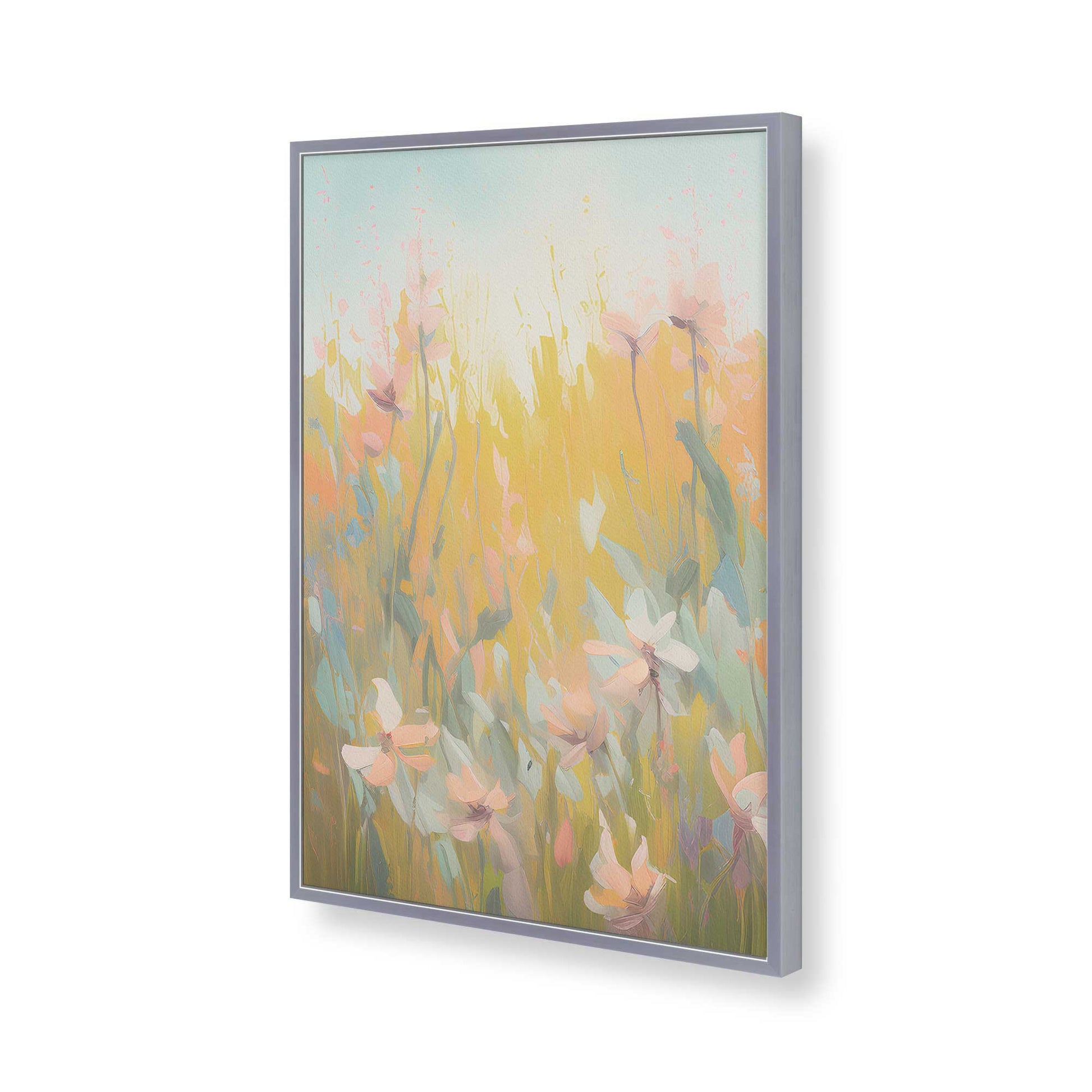 [Color:Polished Chrome], Picture of art in a Polished Chrome frame of the corner